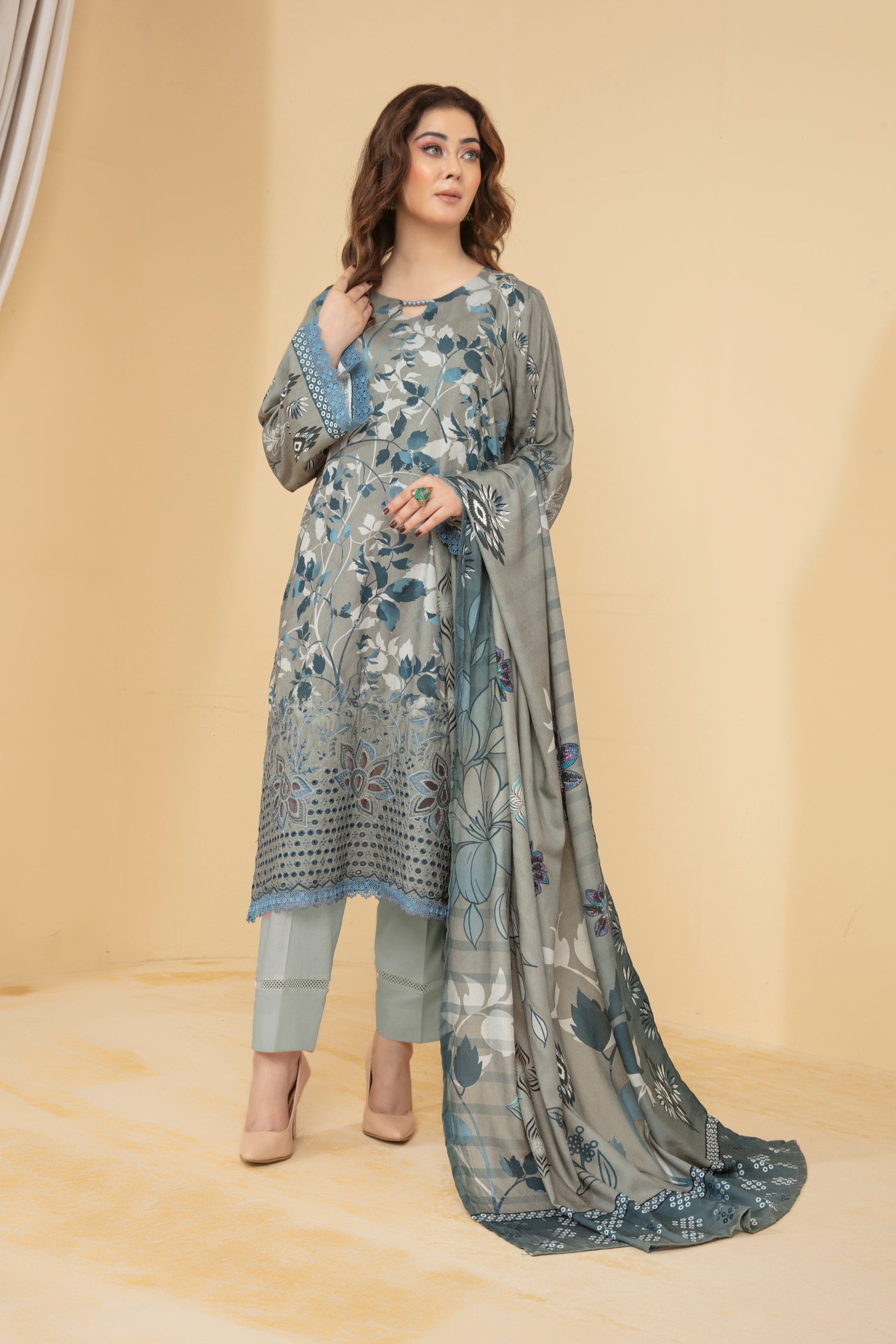 SASSI Viscose EMB Shirt & Dupatta Vol-2453