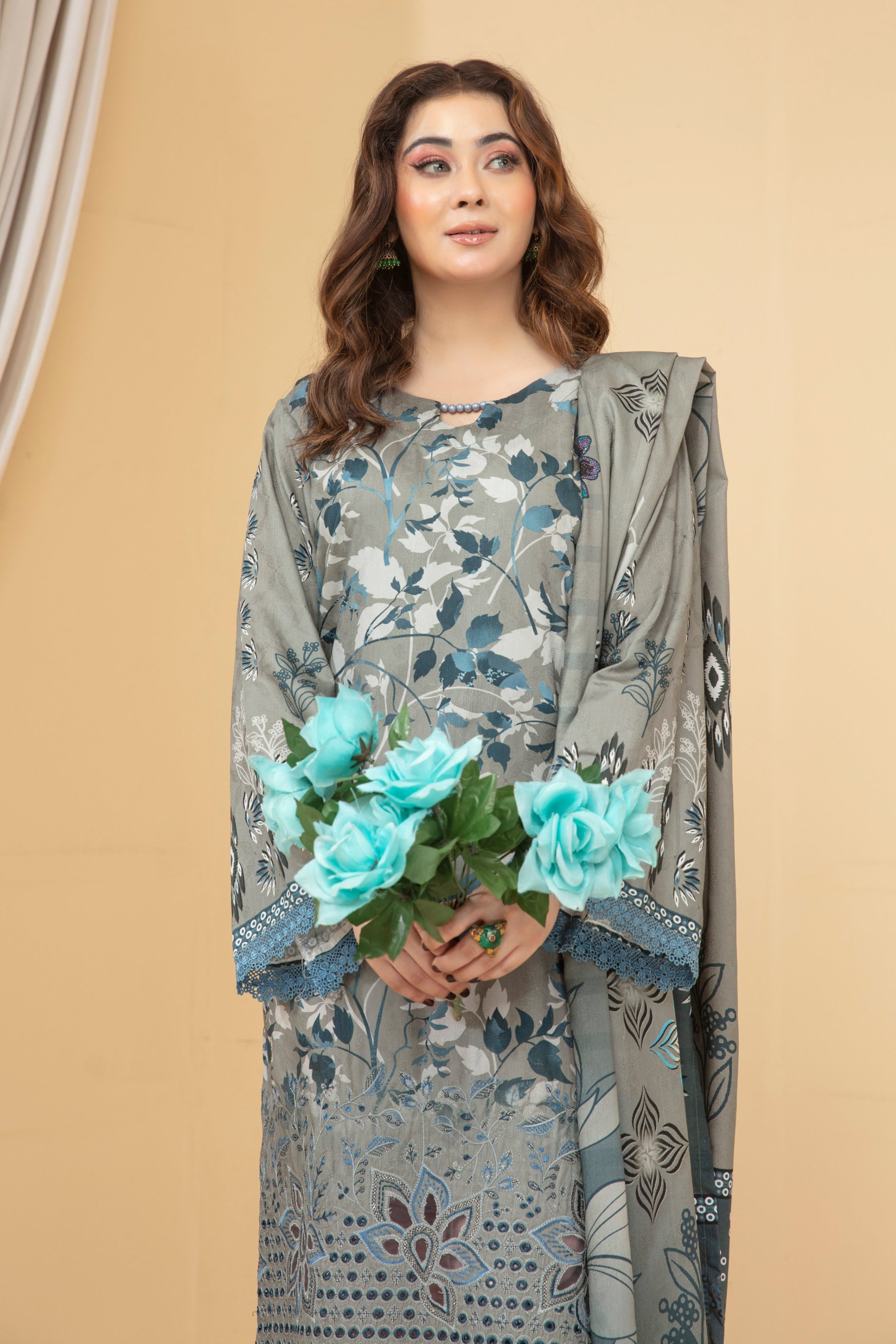 SASSI Viscose EMB Shirt & Dupatta Vol-2453