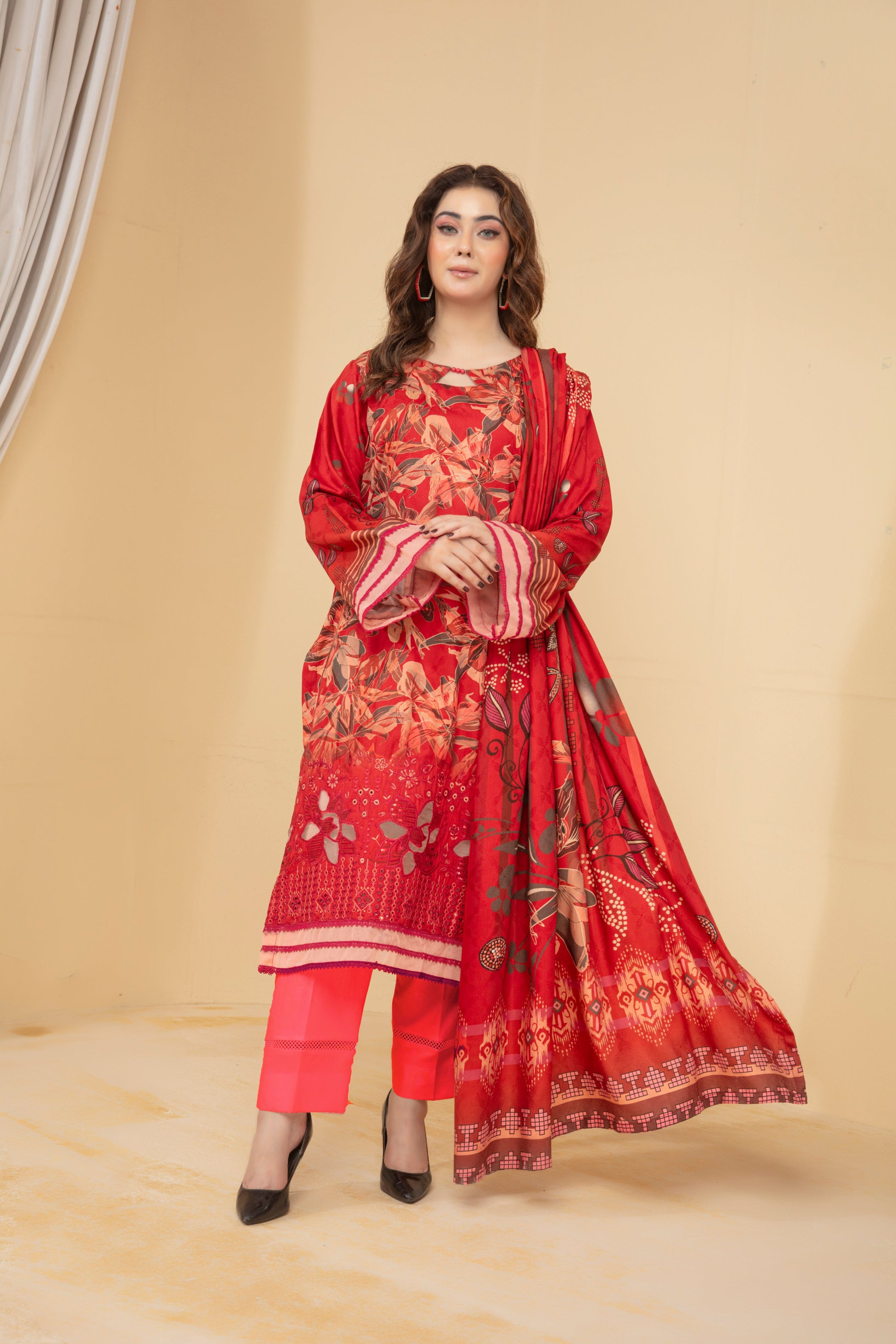 SASSI Viscose EMB Shirt & Dupatta Vol-2453