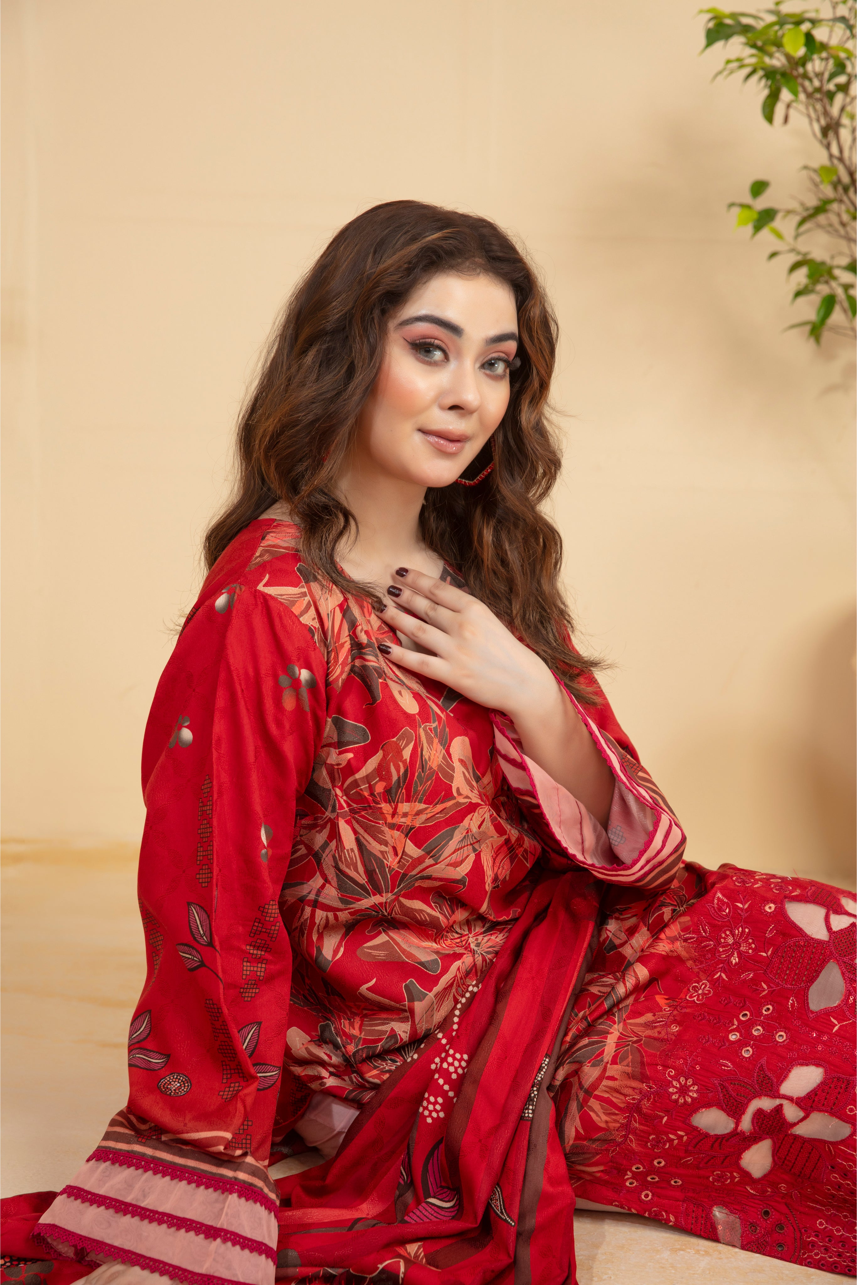 SASSI Viscose EMB Shirt & Dupatta Vol-2453