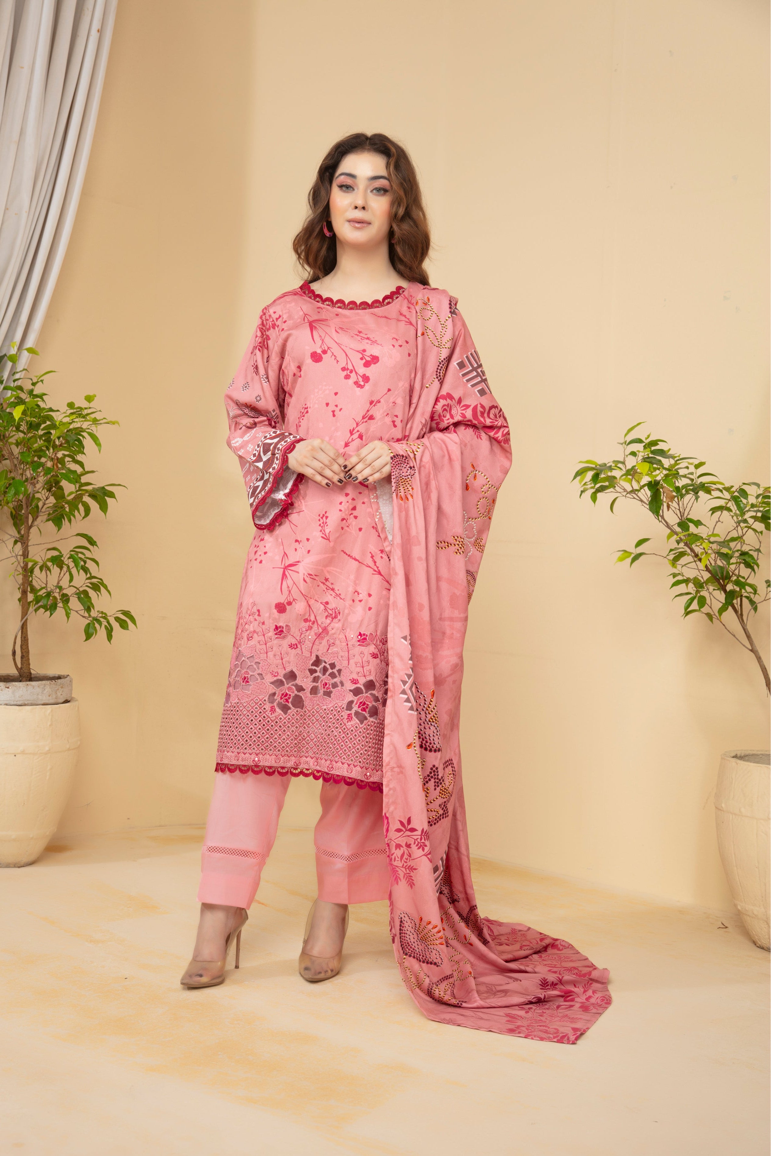 SASSI Viscose EMB Shirt & Dupatta Vol-2453