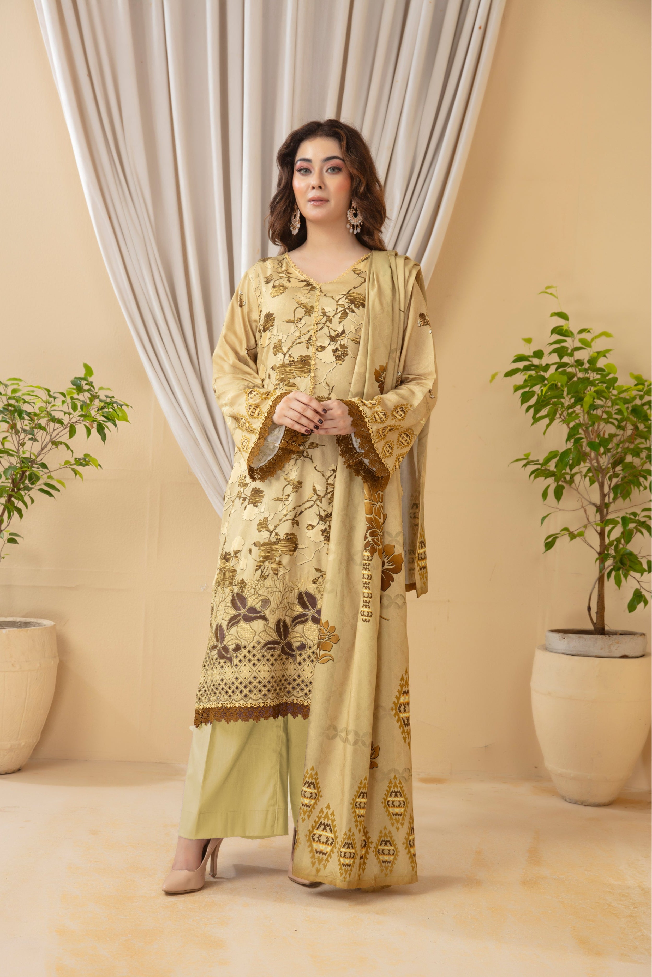SASSI Viscose EMB Shirt & Dupatta Vol-2453