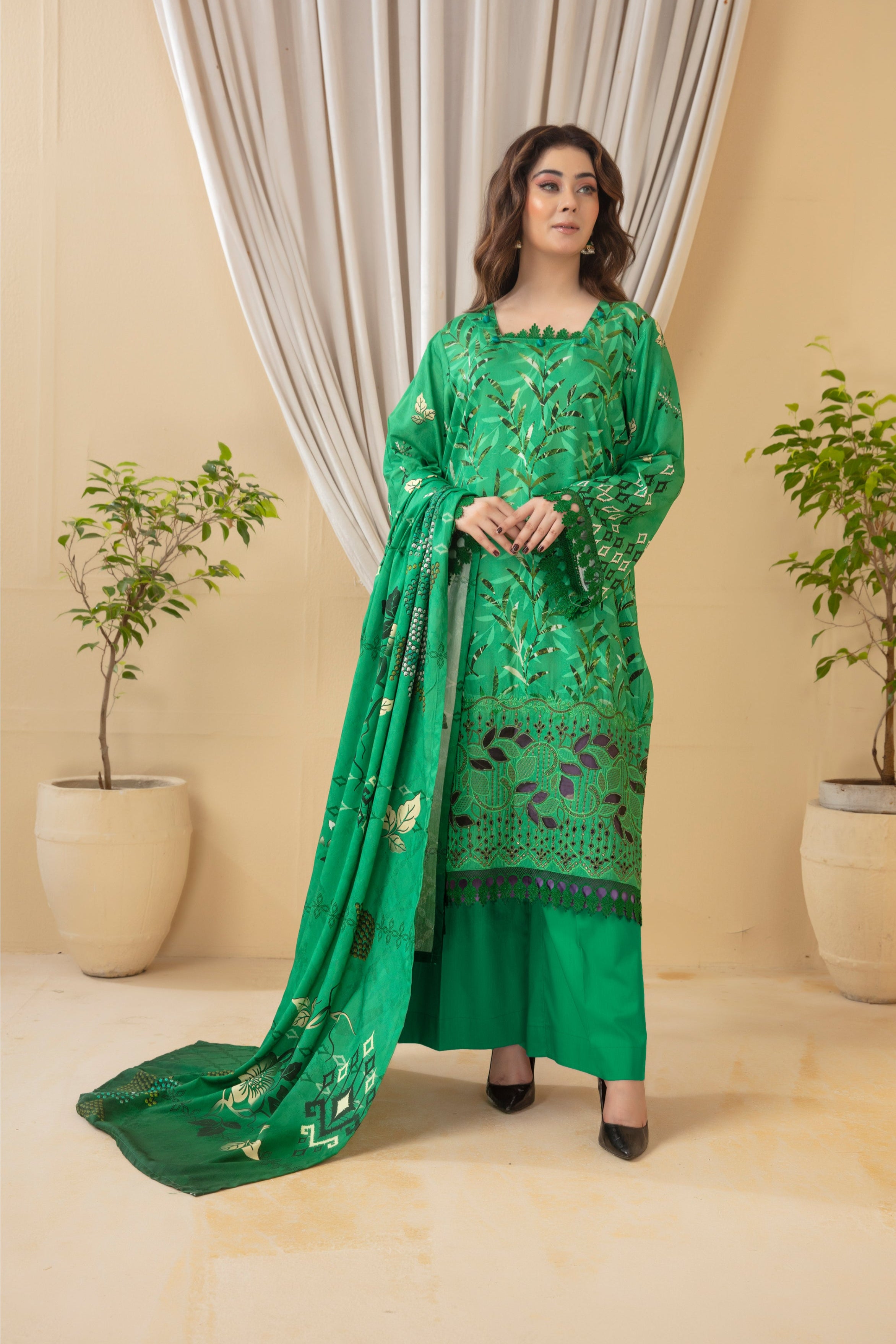 SASSI Viscose EMB Shirt & Dupatta Vol-2453
