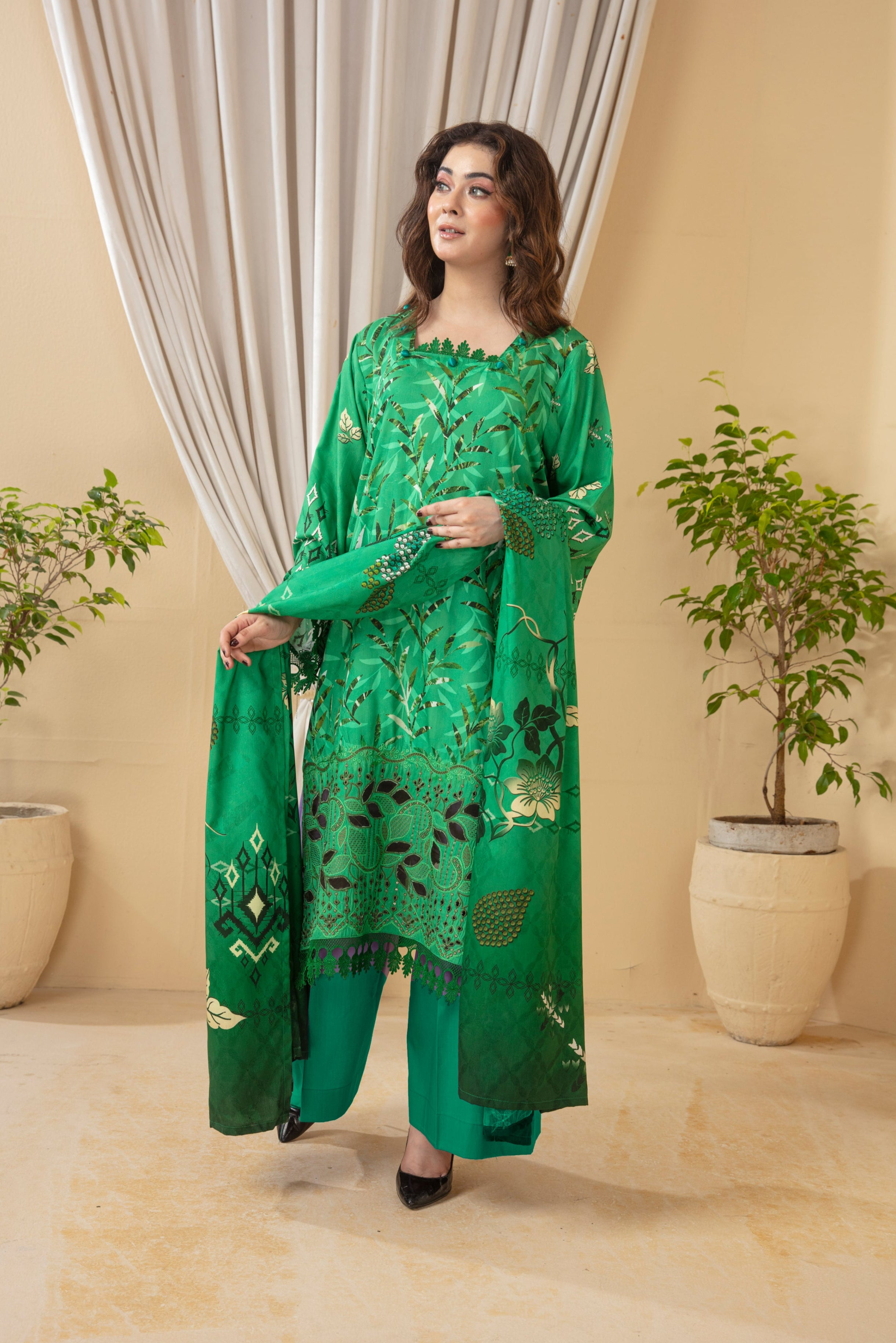 SASSI Viscose EMB Shirt & Dupatta Vol-2453