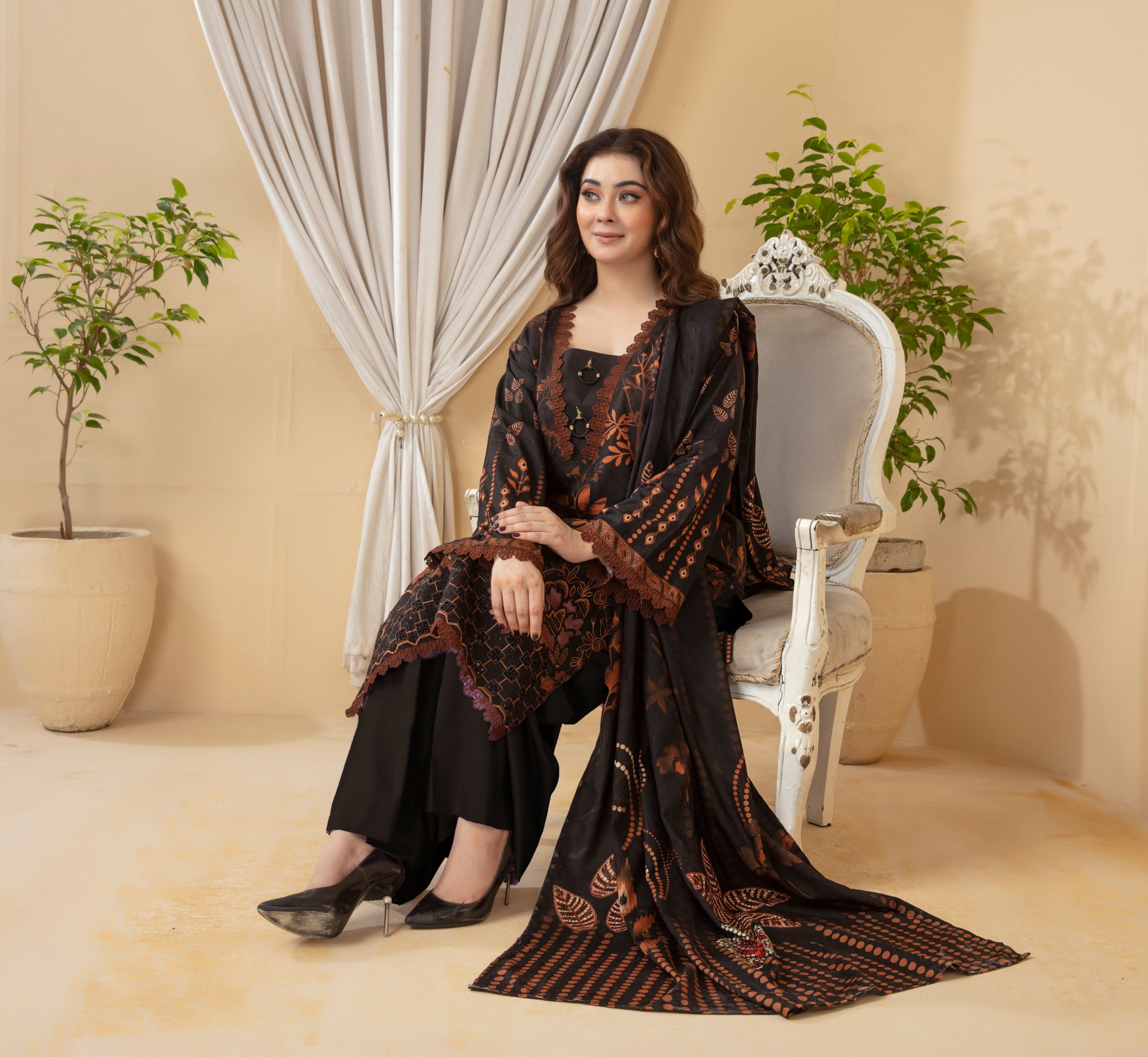 SASSI Viscose EMB Shirt & Dupatta Vol-2453