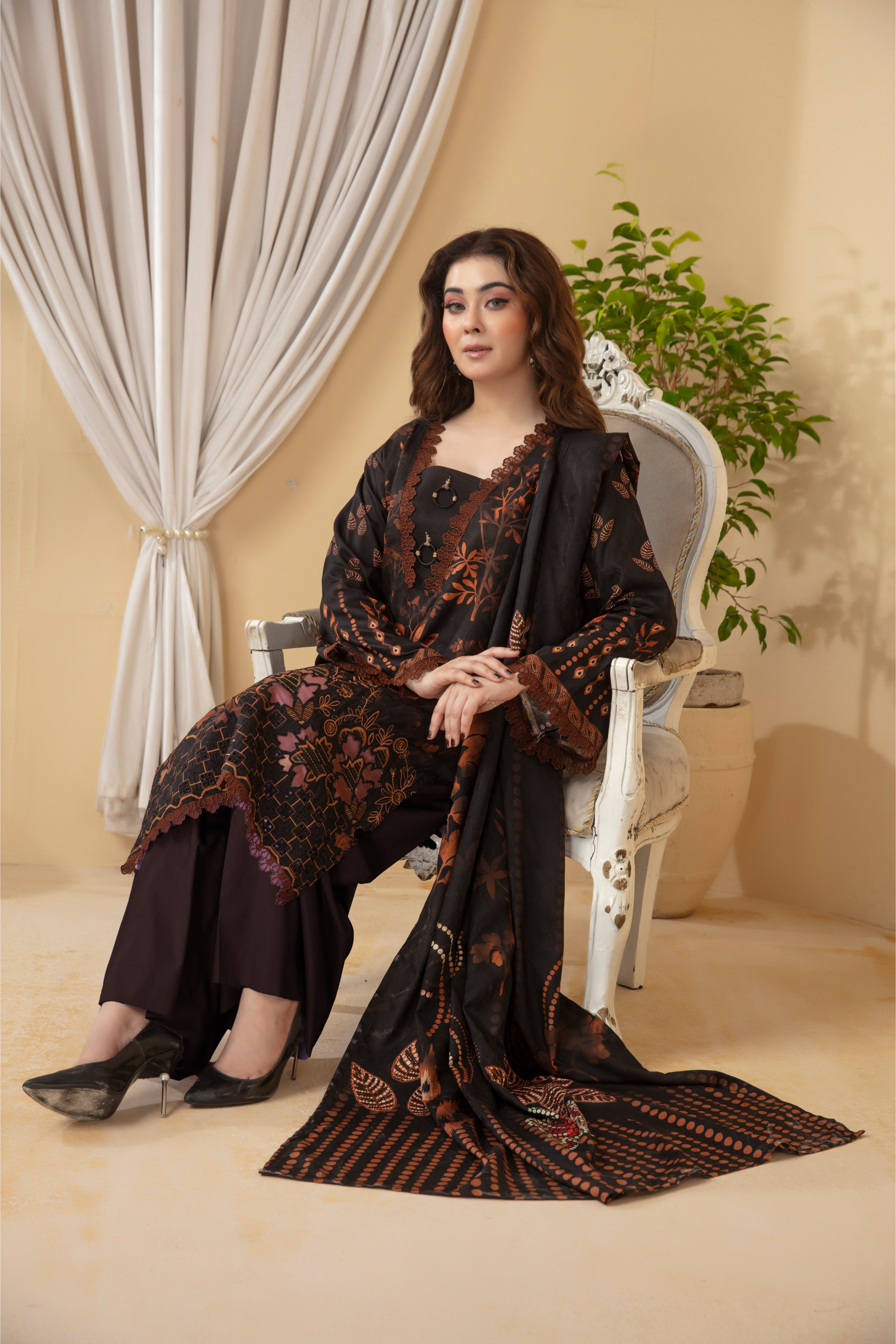 SASSI Viscose EMB Shirt & Dupatta Vol-2453
