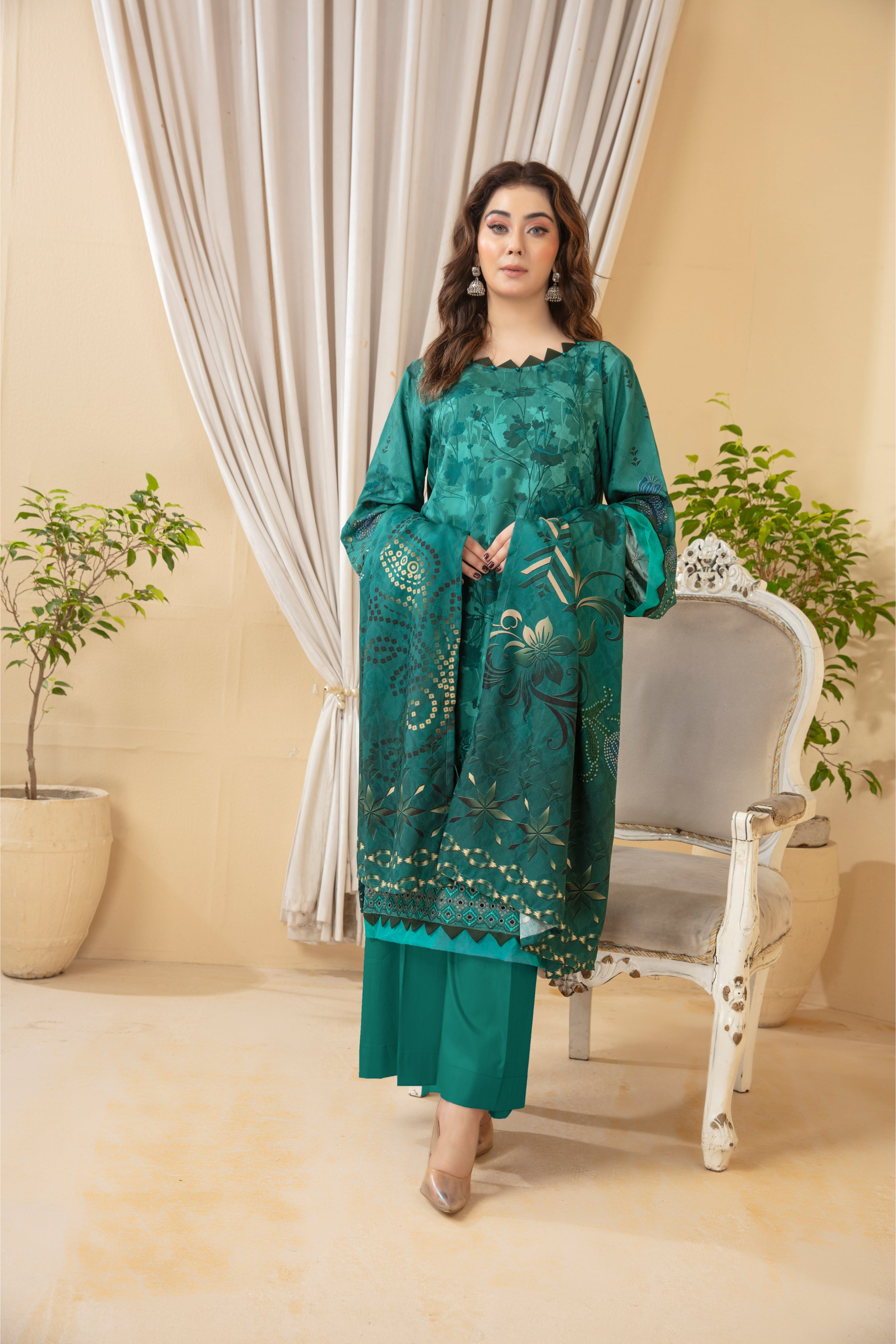 SASSI Viscose EMB Shirt & Dupatta Vol-2453