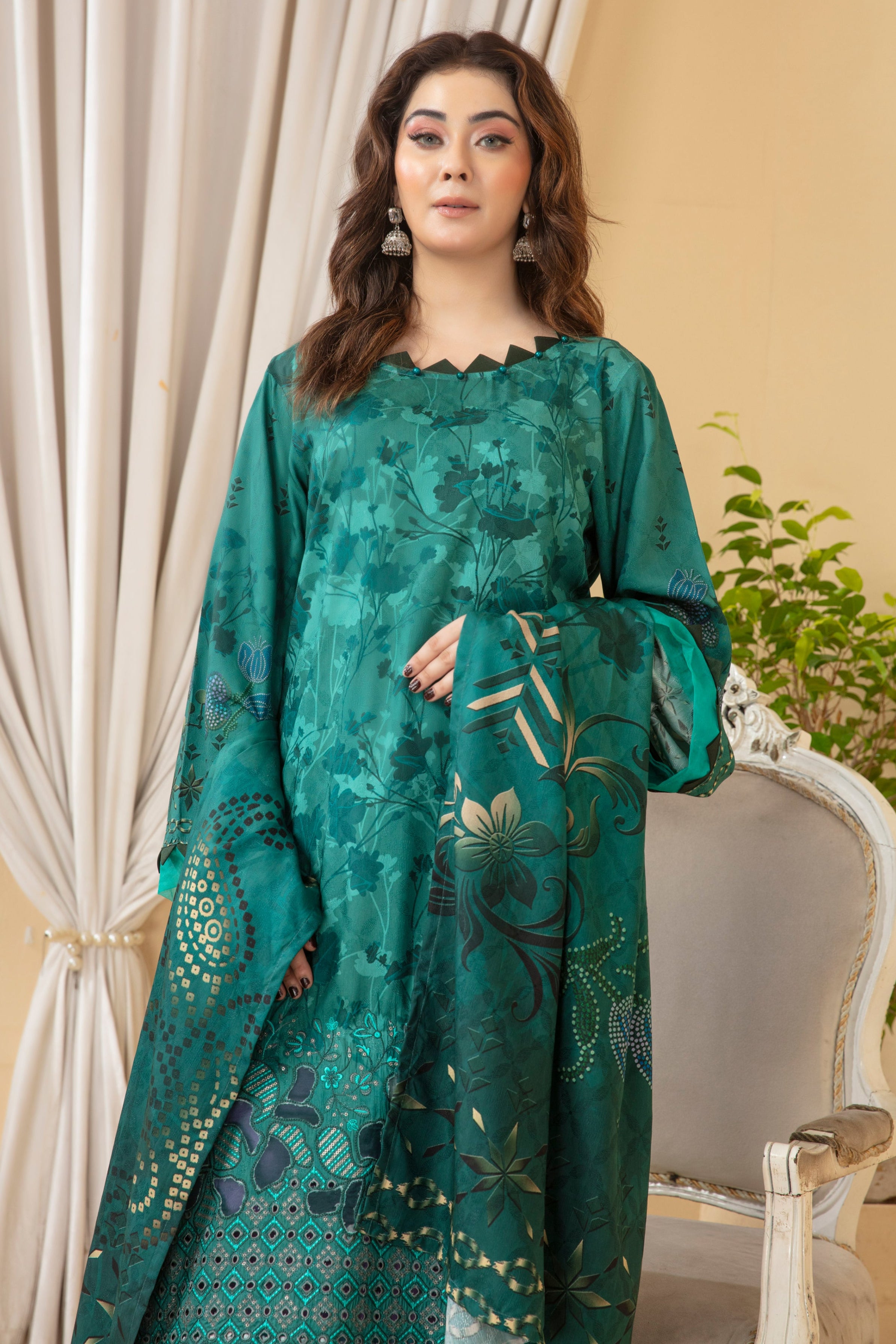 SASSI Viscose EMB Shirt & Dupatta Vol-2453
