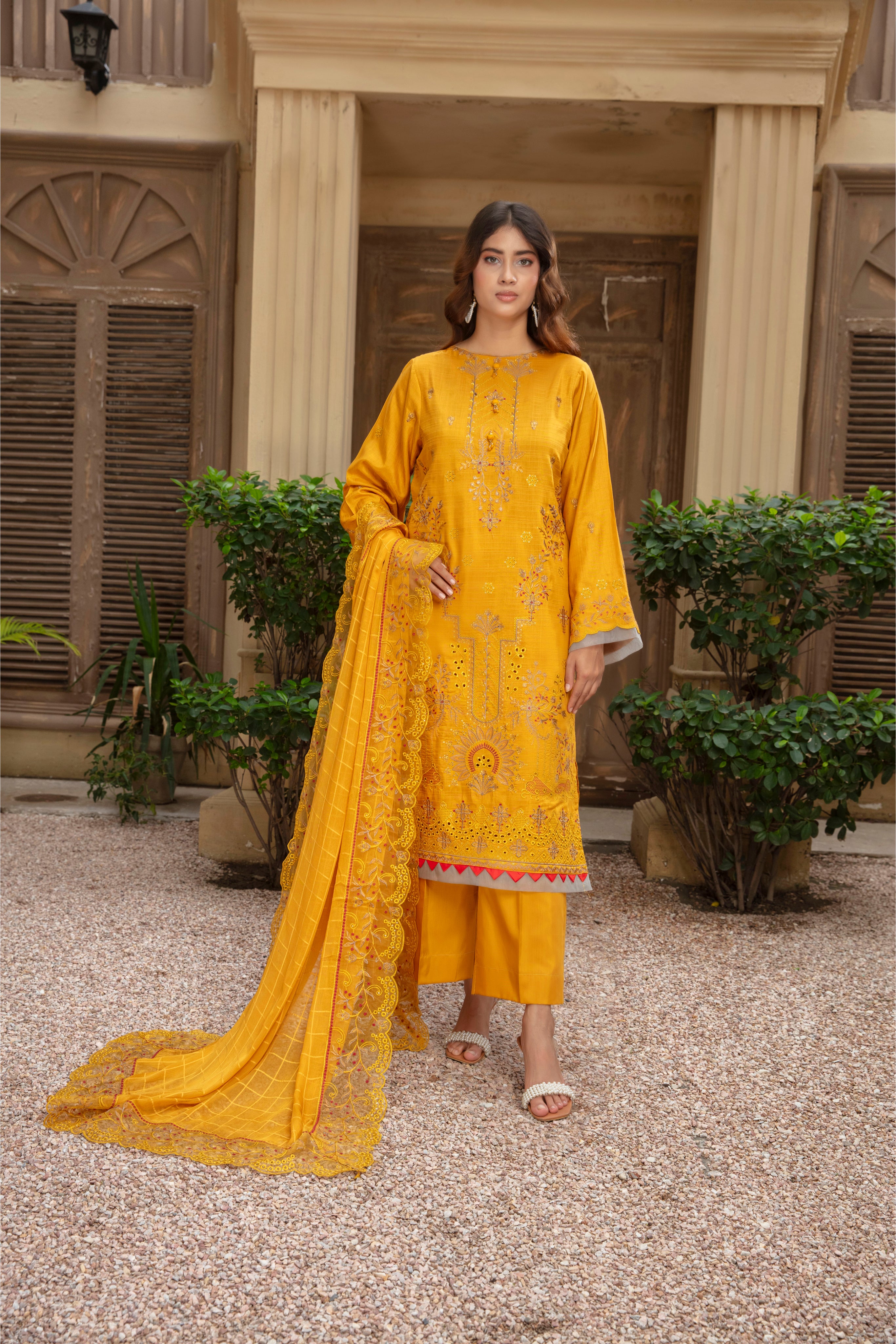 SASSI Viscose EMB Shirt & Dupatta Vol-2401