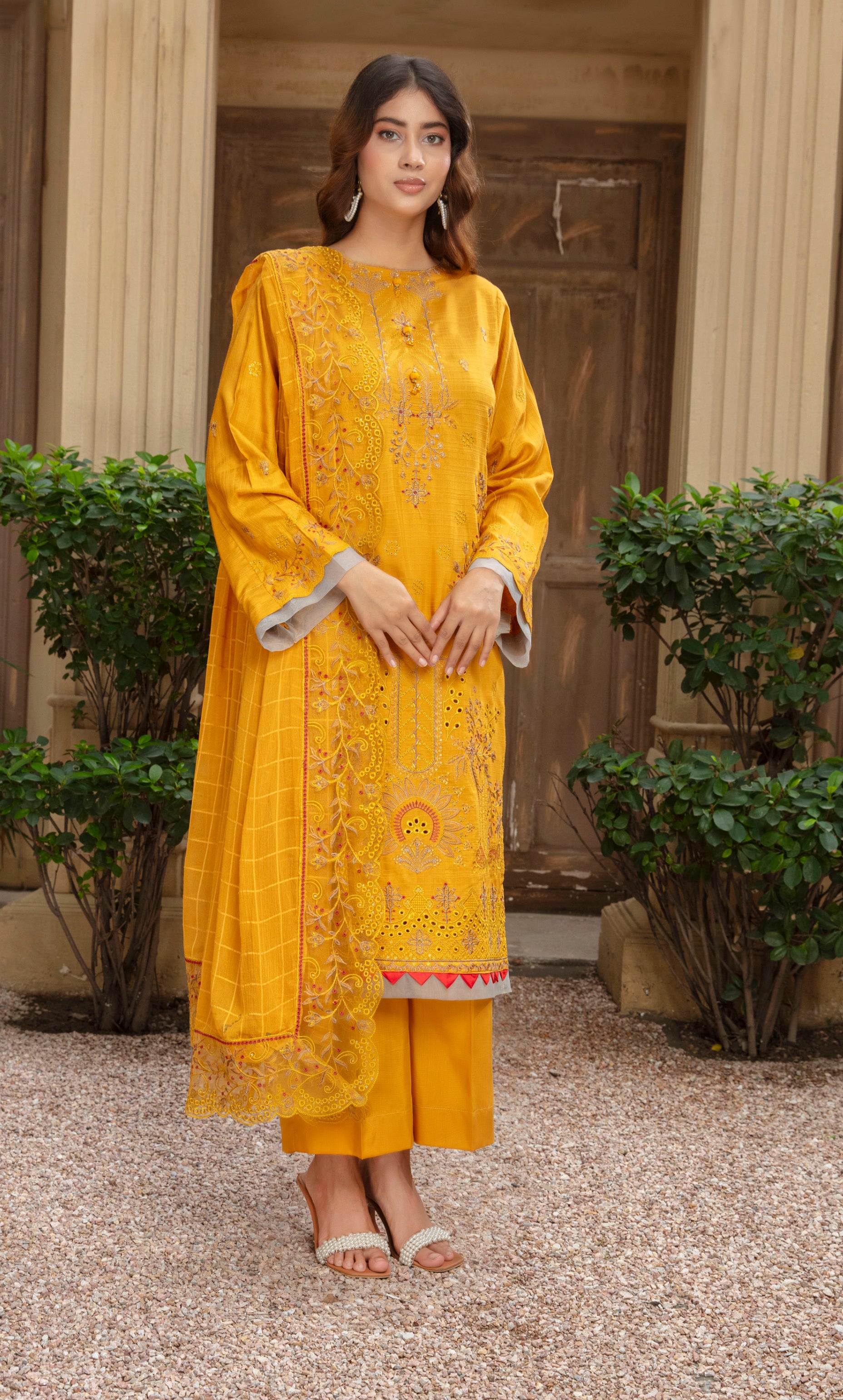 SASSI Viscose EMB Shirt & Dupatta Vol-2401