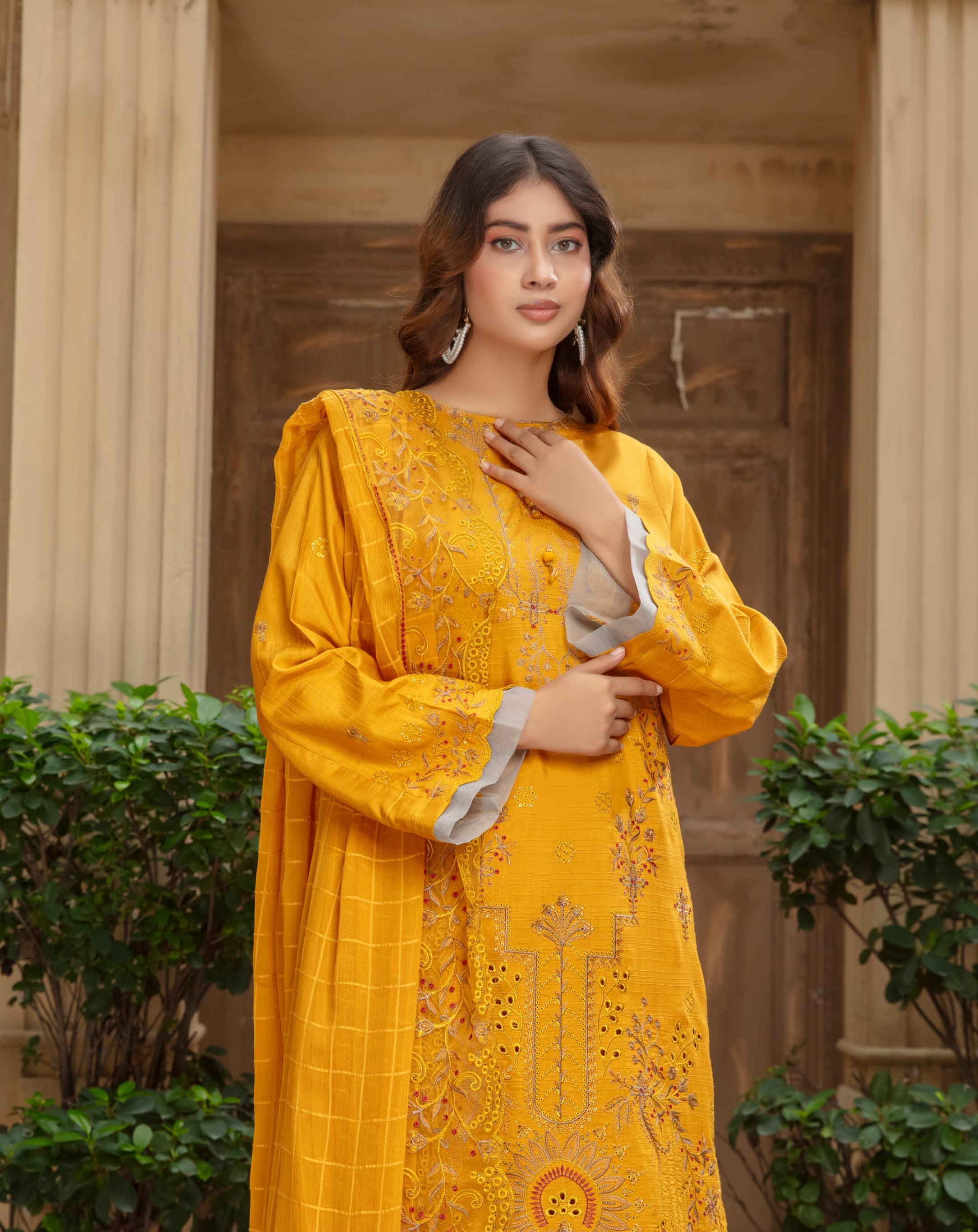 SASSI Viscose EMB Shirt & Dupatta Vol-2401