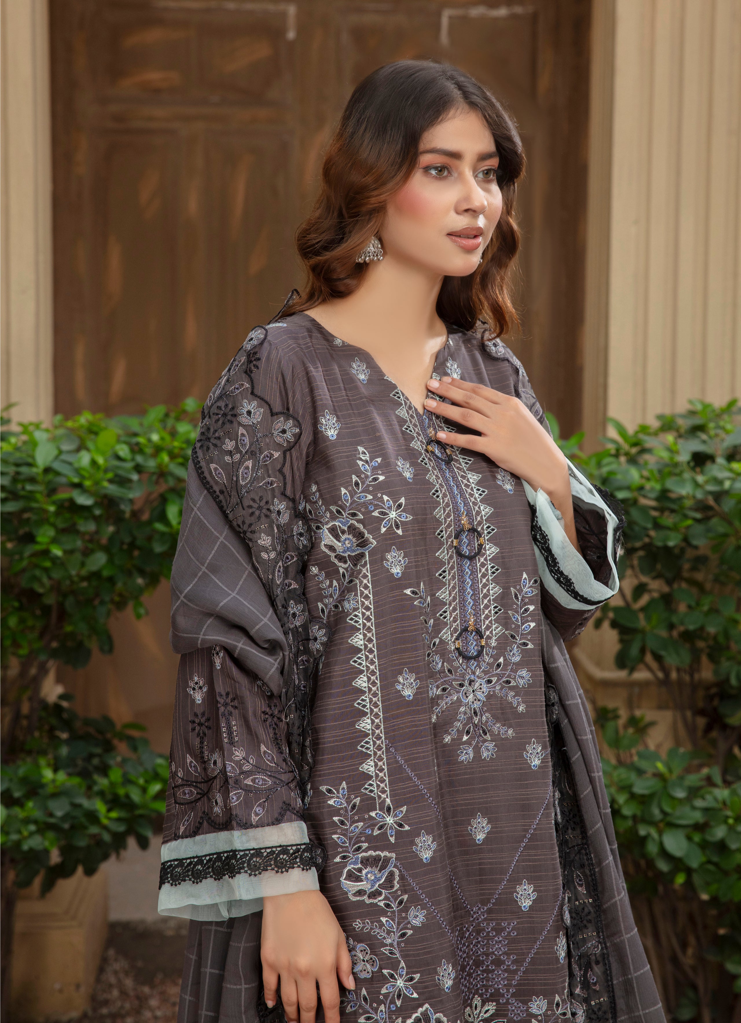 SASSI Viscose EMB Shirt & Dupatta Vol-2401