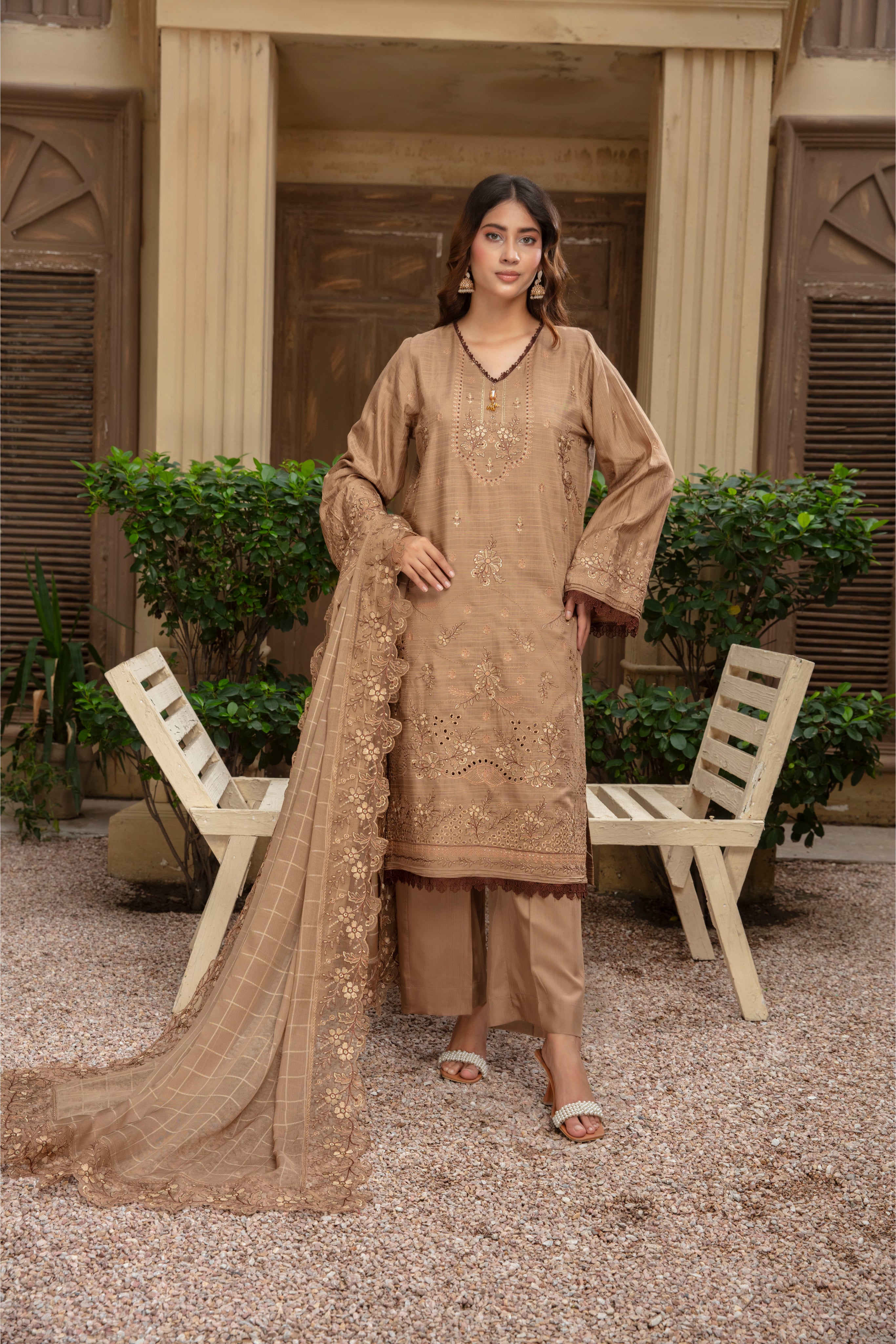 SASSI Viscose EMB Shirt & Dupatta Vol-2401