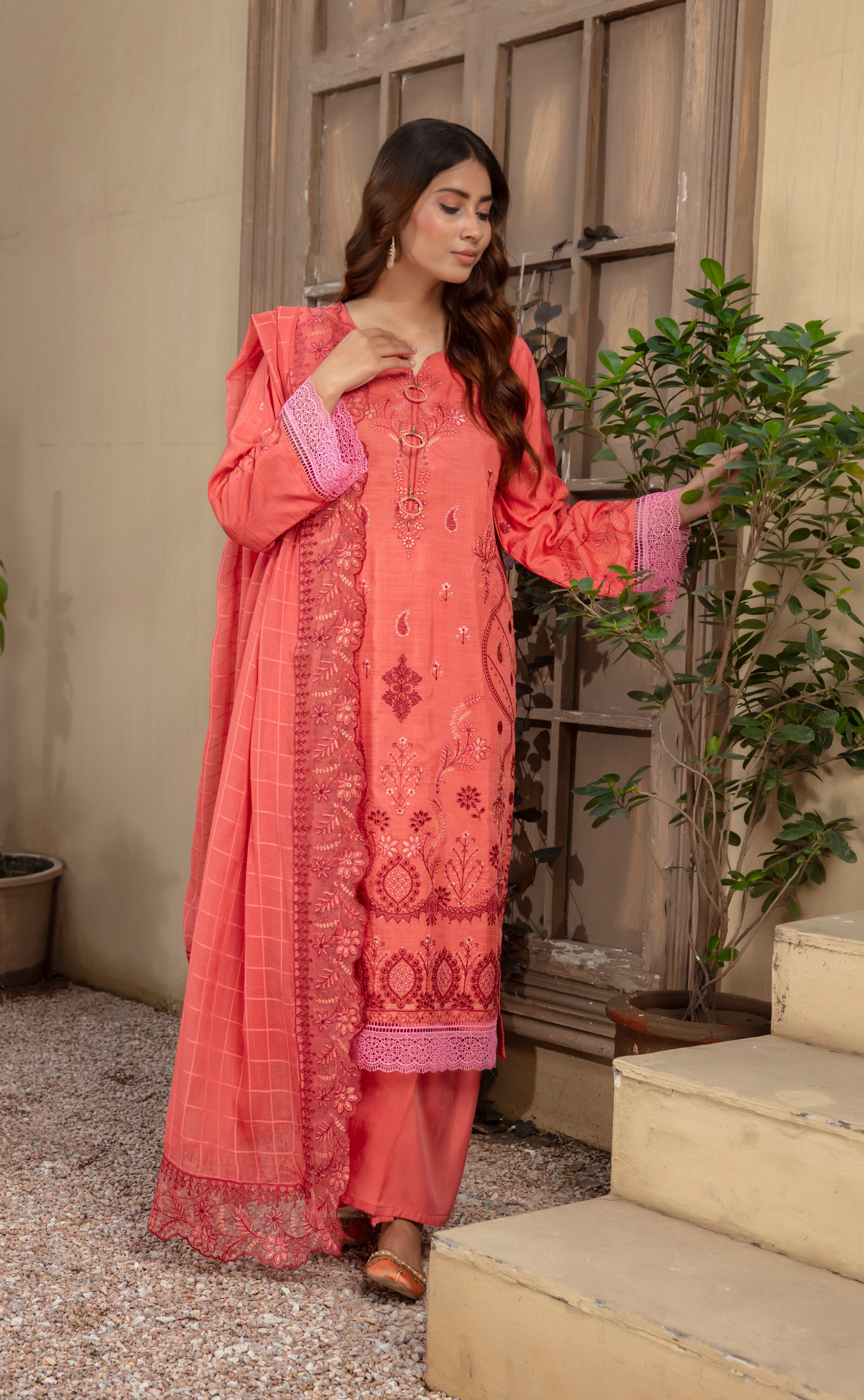 SASSI Viscose EMB Shirt & Dupatta Vol-2401