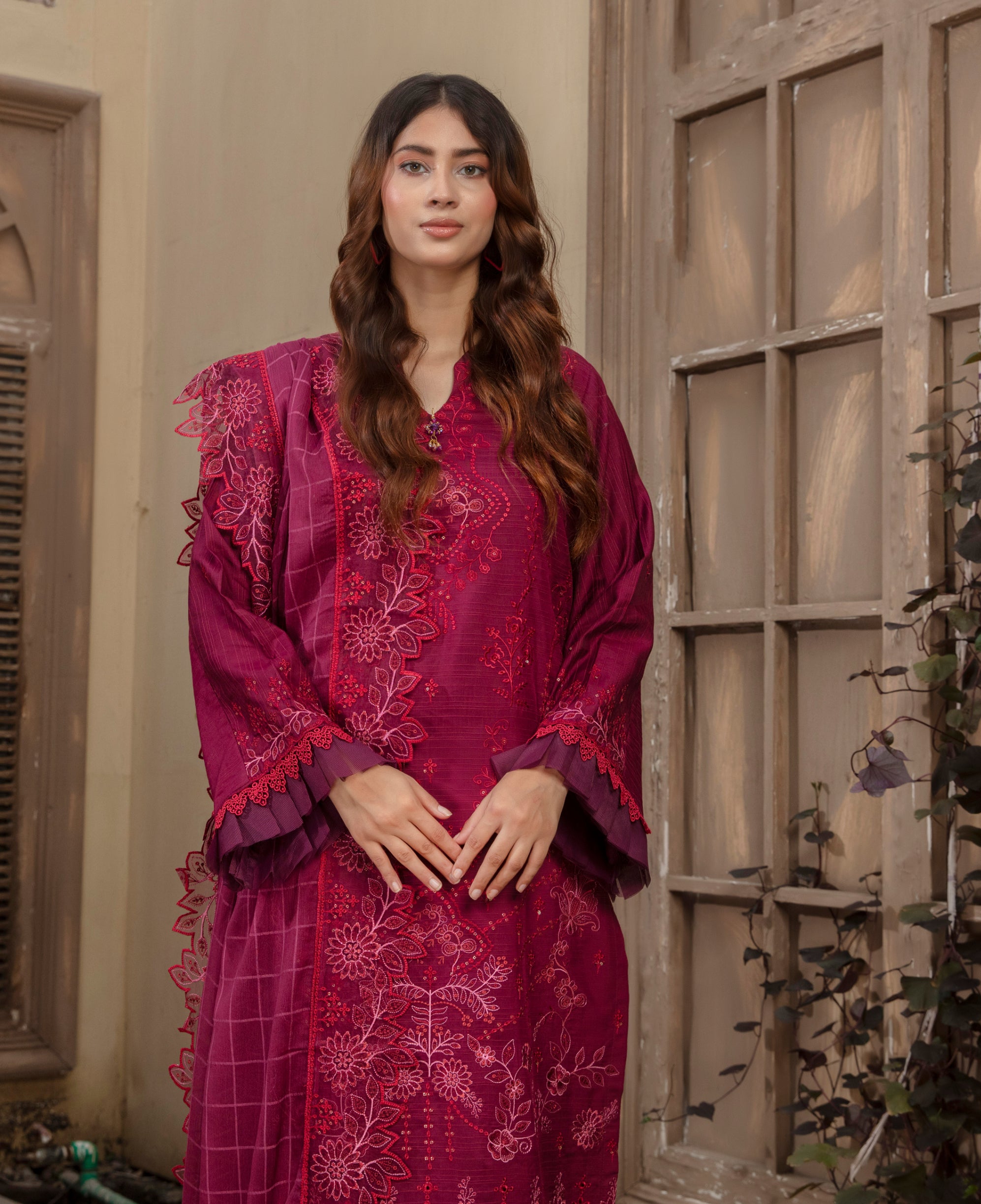 SASSI Viscose EMB Shirt & Dupatta Vol-2401