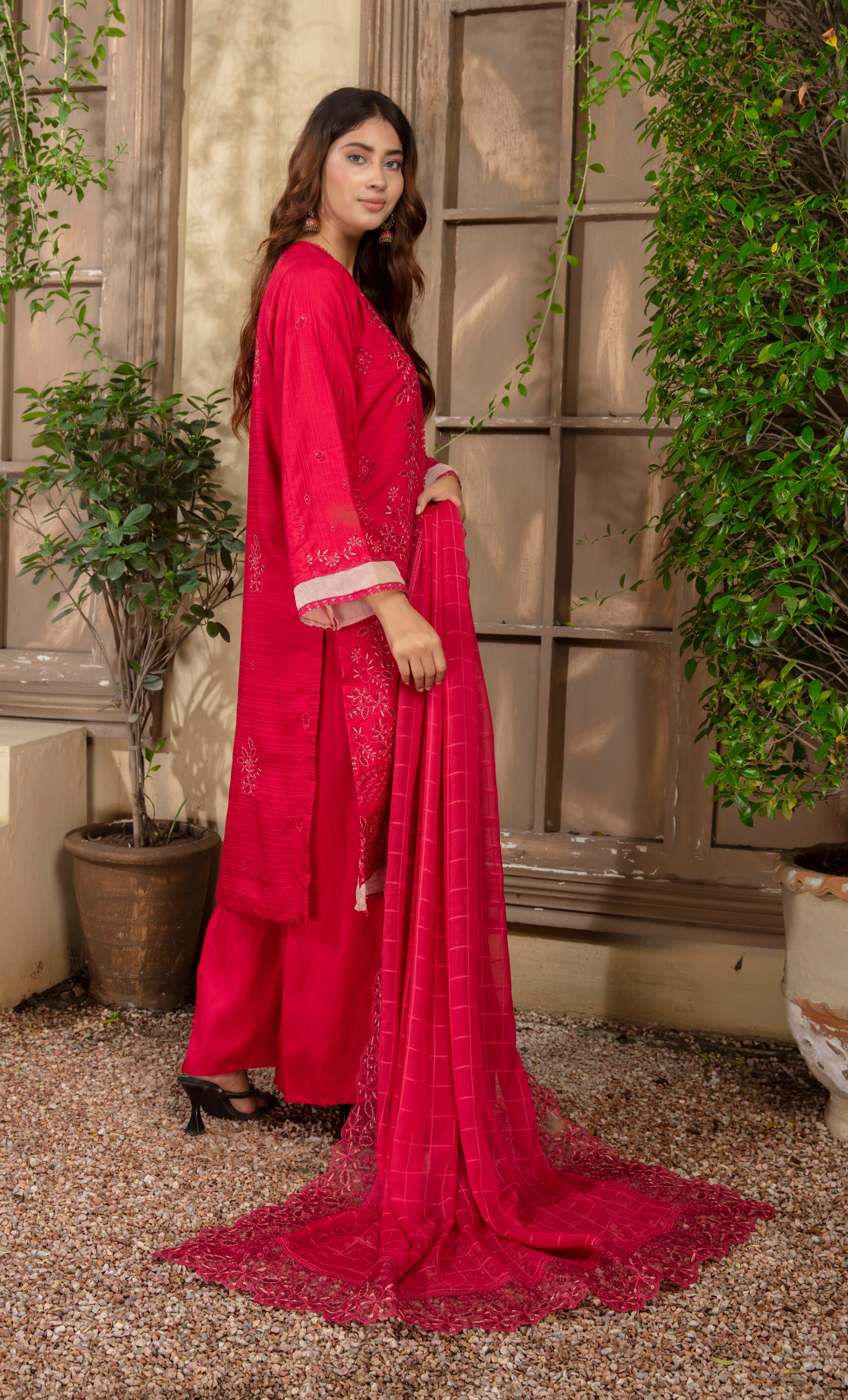 SASSI Viscose EMB Shirt & Dupatta Vol-2401