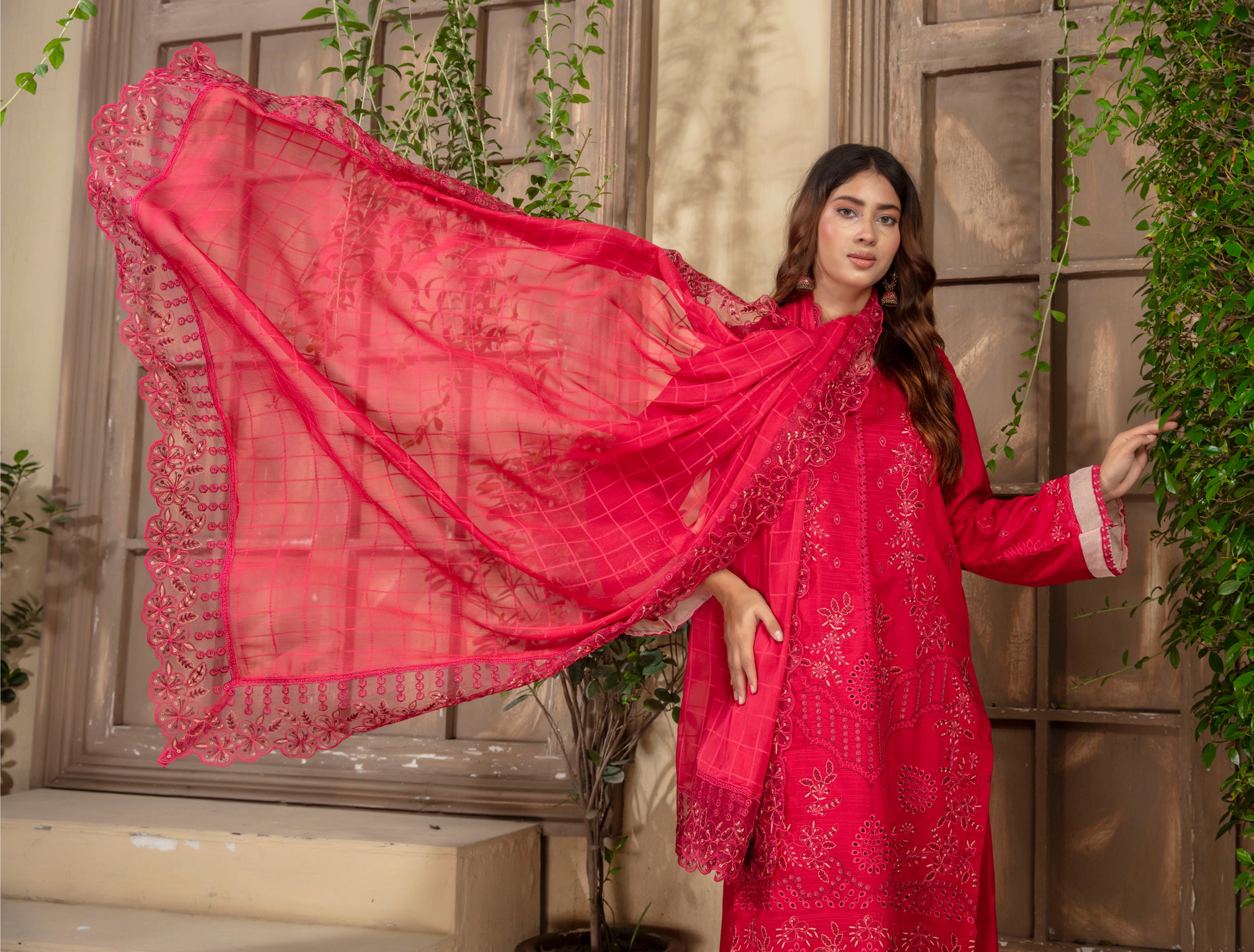 SASSI Viscose EMB Shirt & Dupatta Vol-2401
