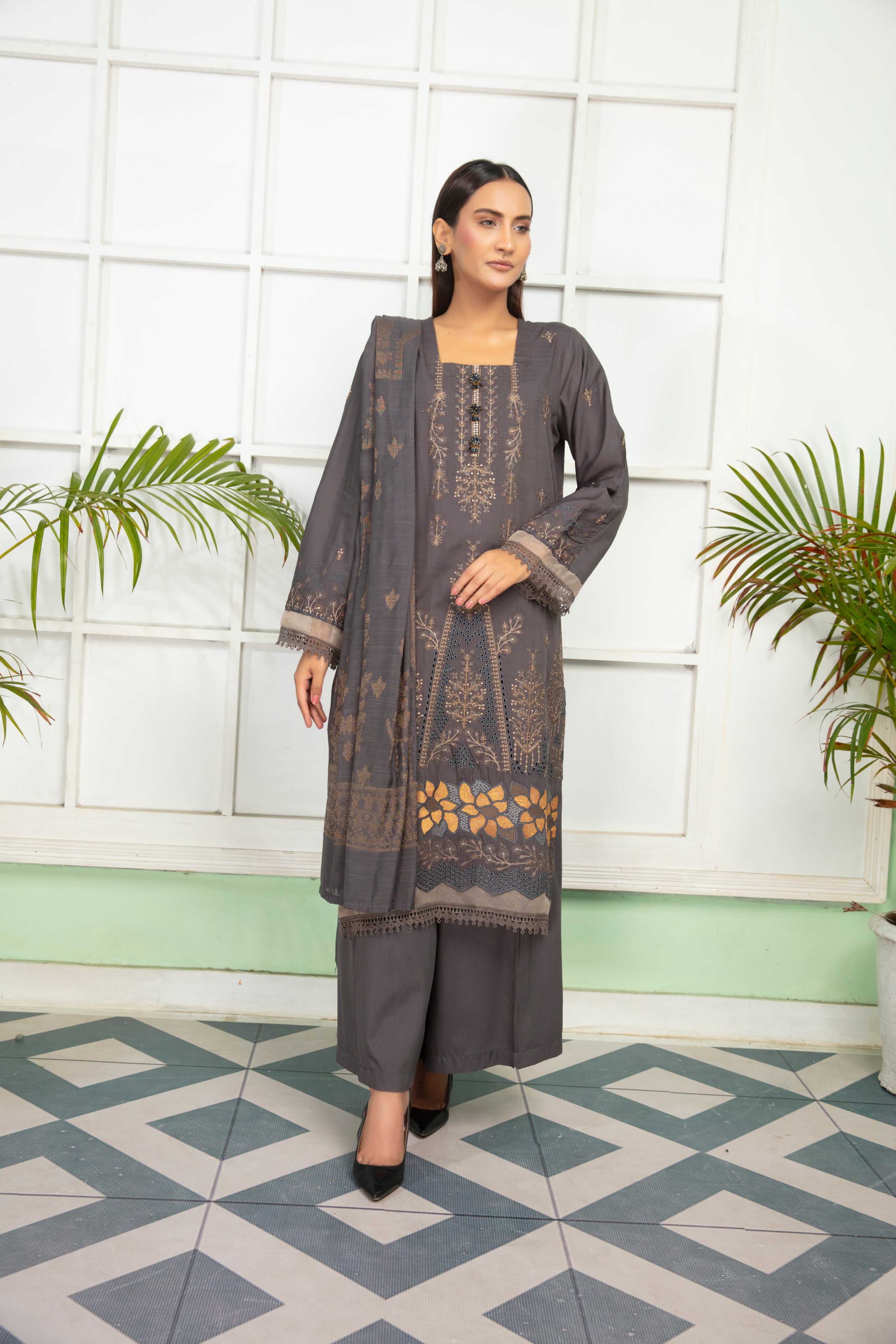 SASSI Viscose EMB Shirt & Dupatta Vol-2417