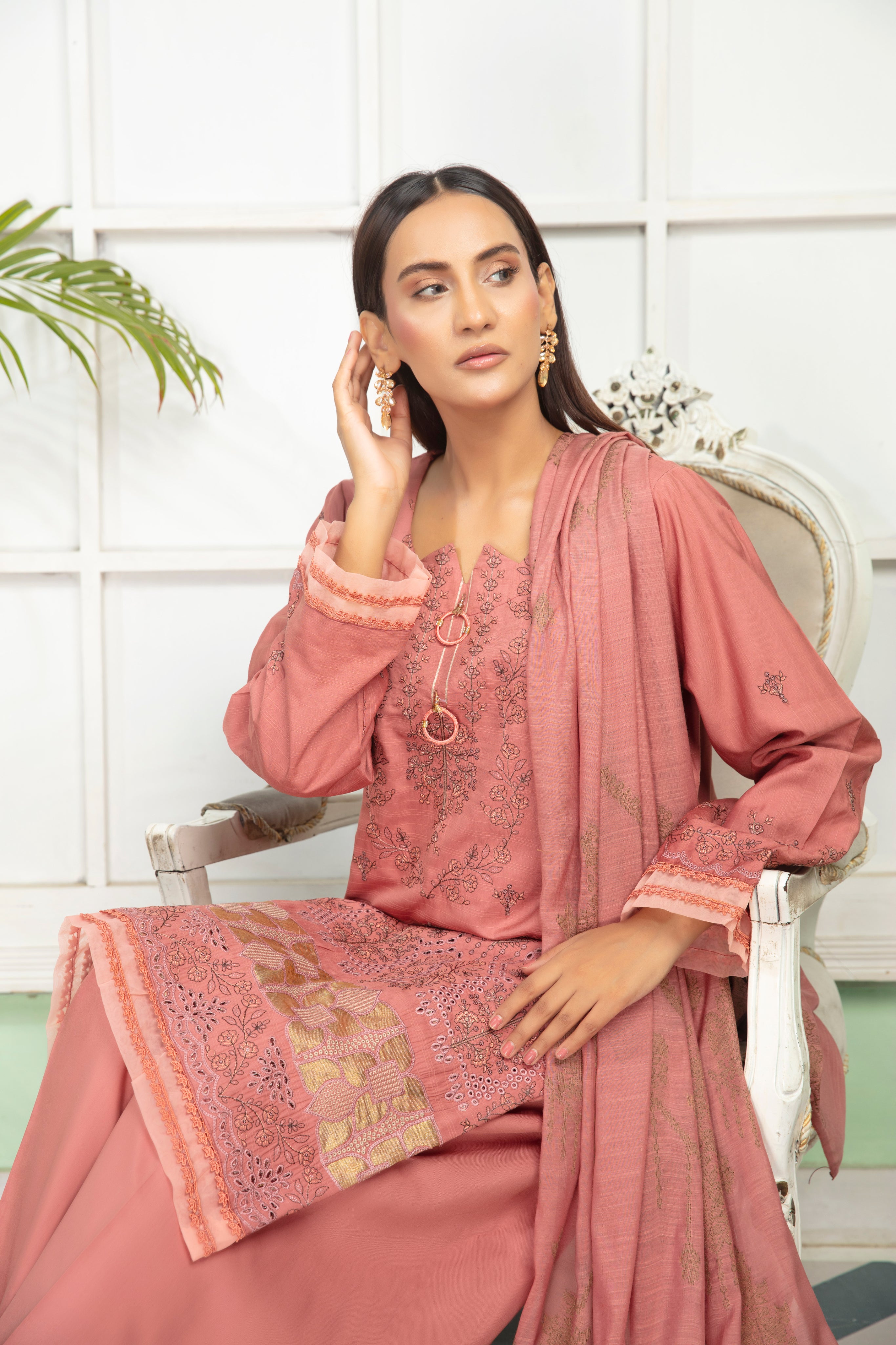 SASSI Viscose EMB Shirt & Dupatta Vol-2417