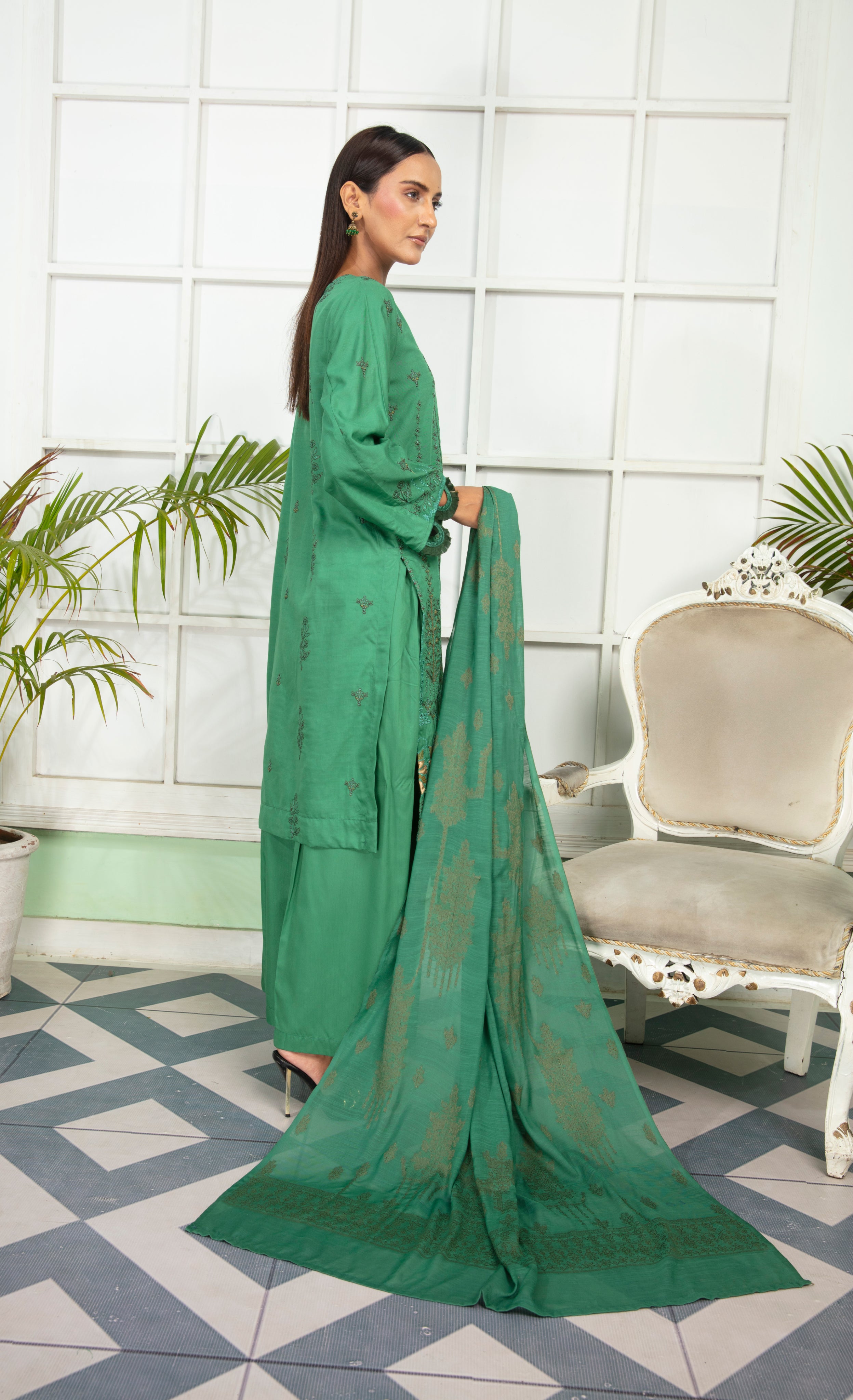 SASSI Viscose EMB Shirt & Dupatta Vol-2417