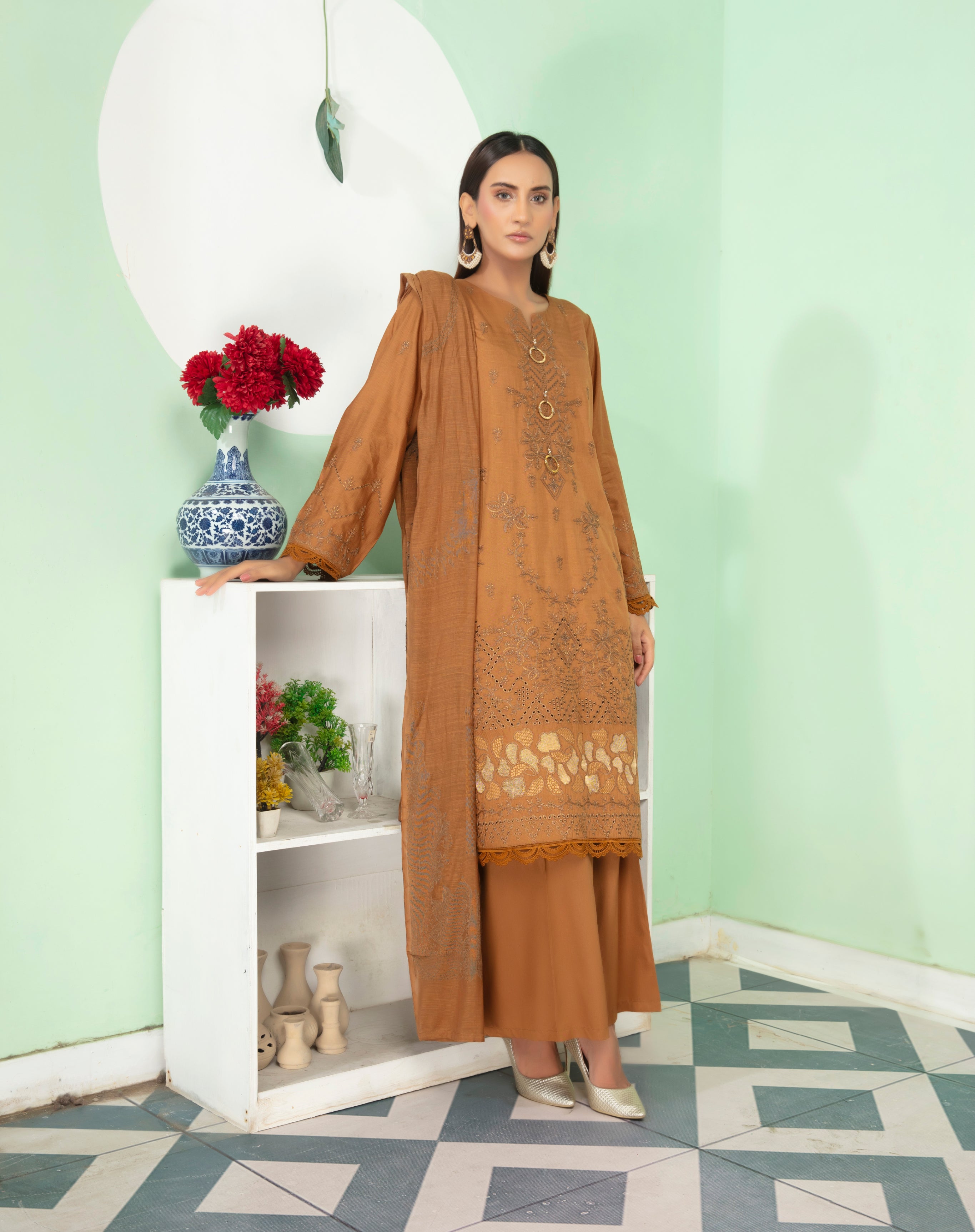 SASSI Viscose EMB Shirt & Dupatta Vol-2417
