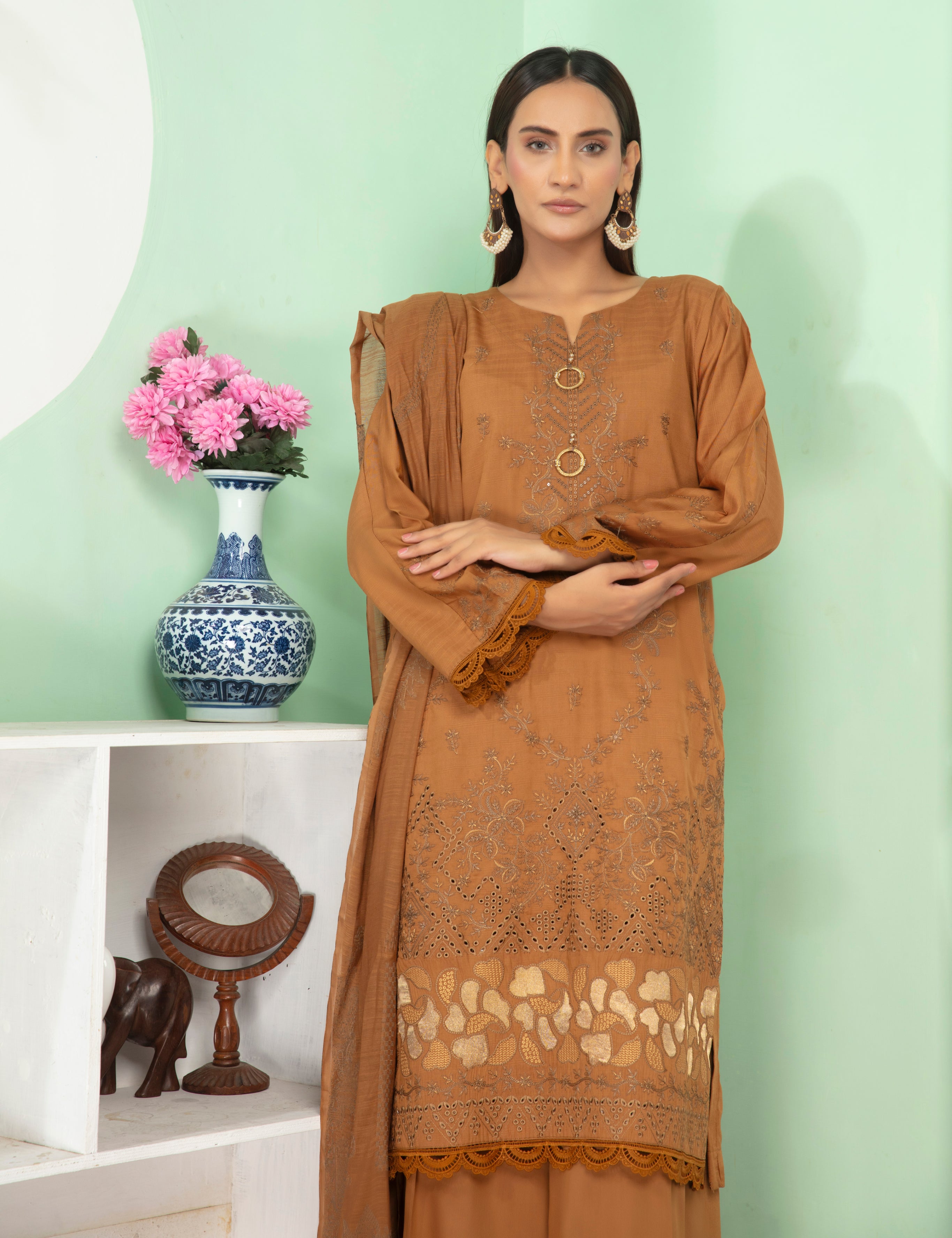 SASSI Viscose EMB Shirt & Dupatta Vol-2417