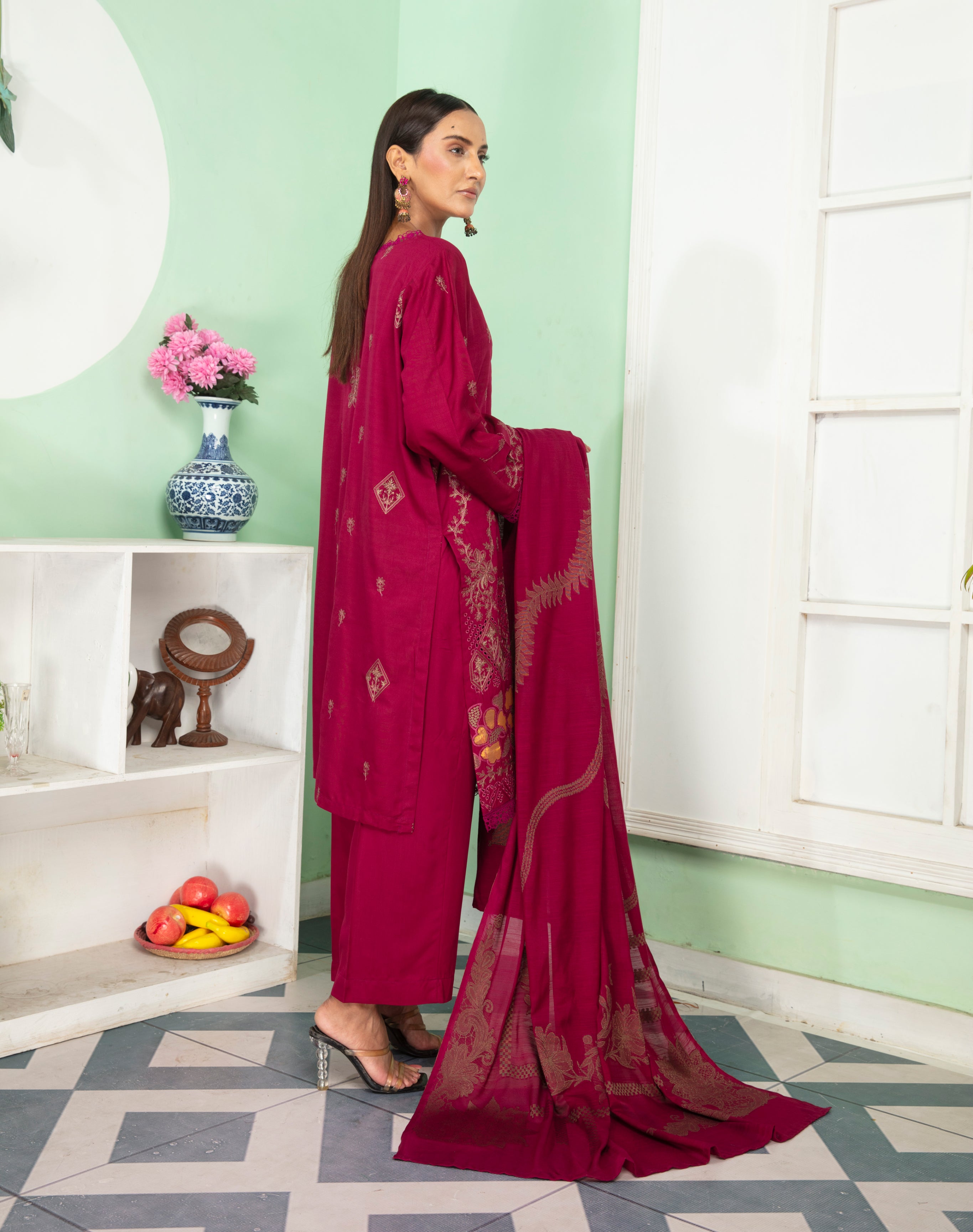 SASSI Viscose EMB Shirt & Dupatta Vol-2417
