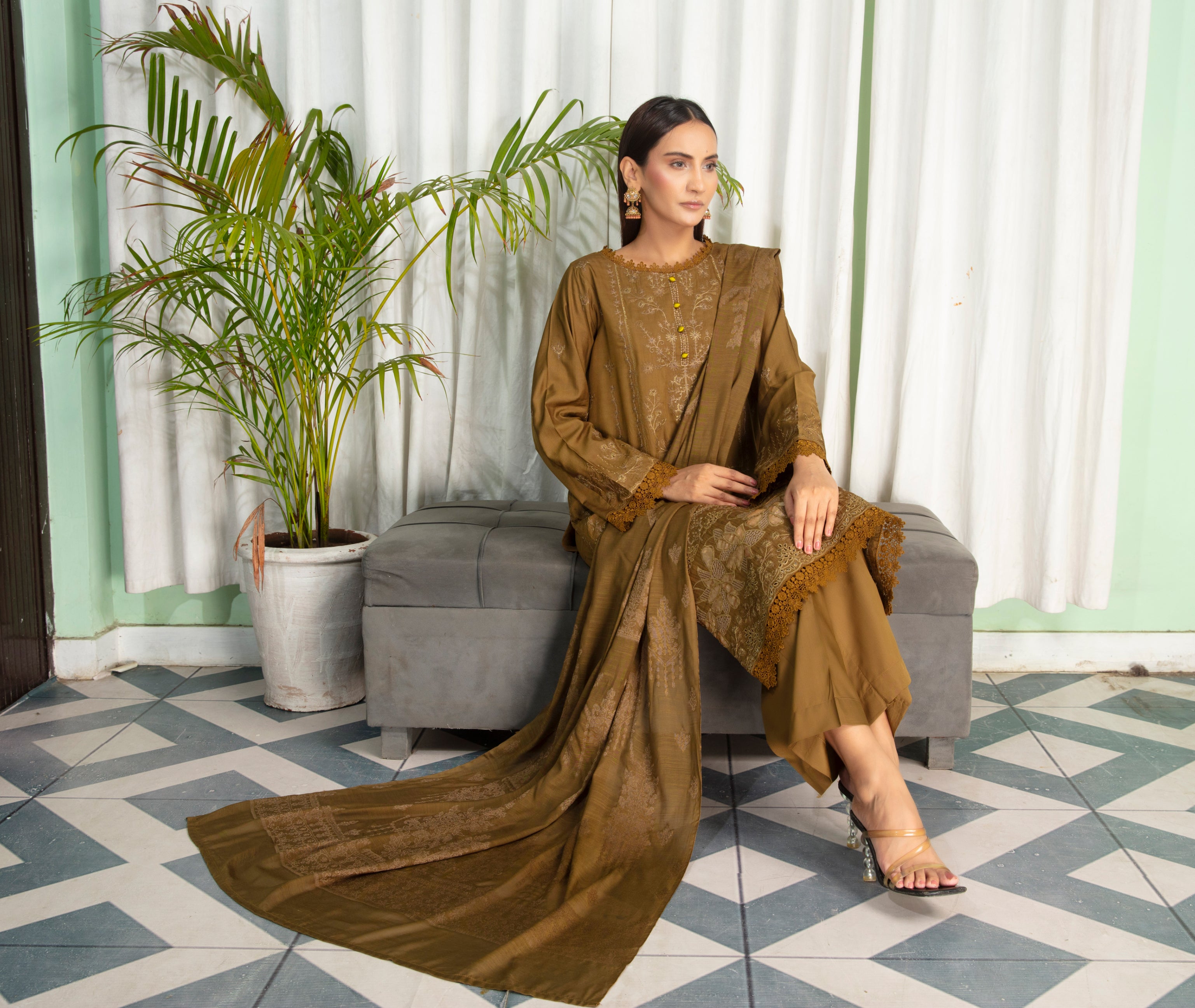 SASSI Viscose EMB Shirt & Dupatta Vol-2417