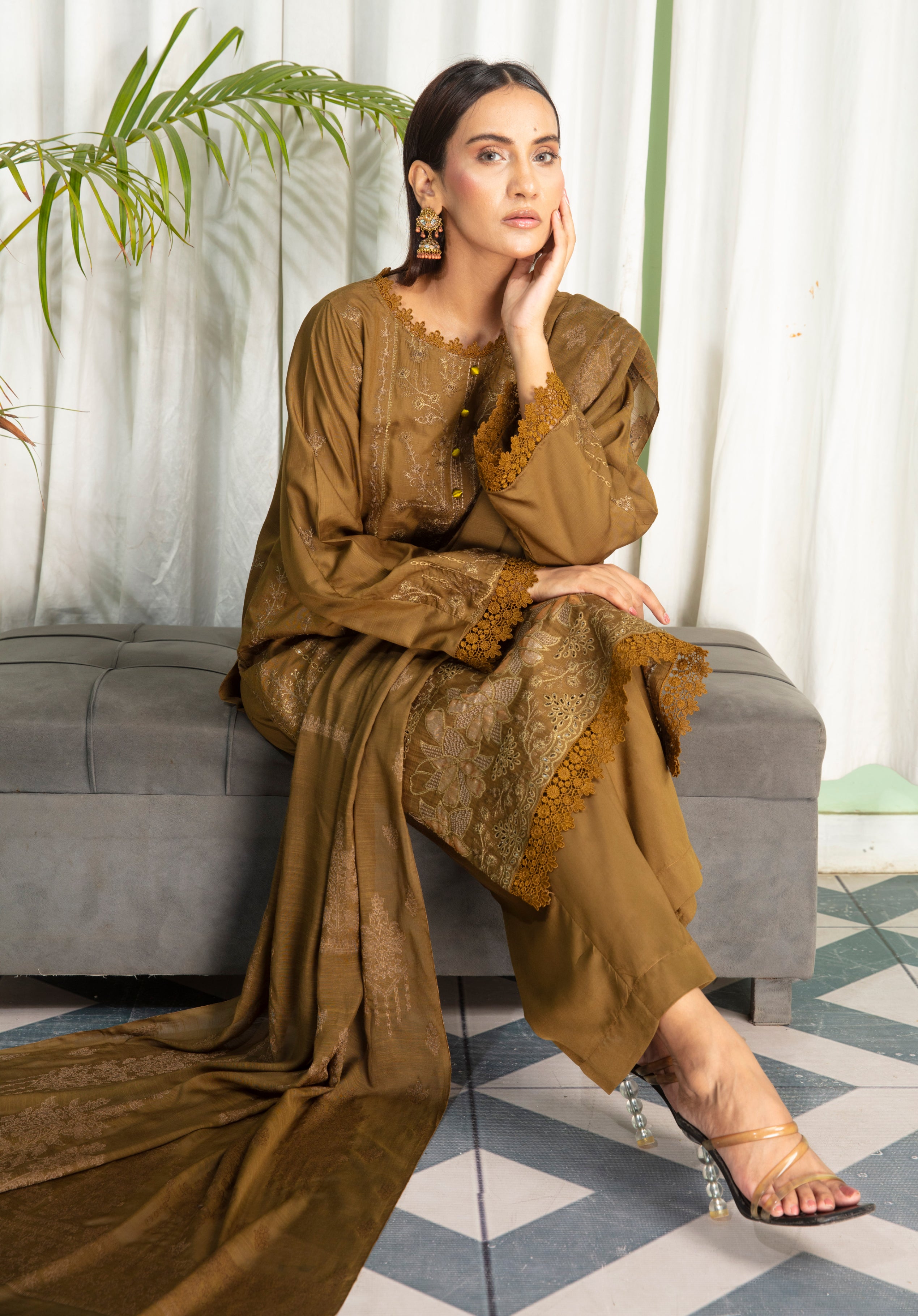 SASSI Viscose EMB Shirt & Dupatta Vol-2417