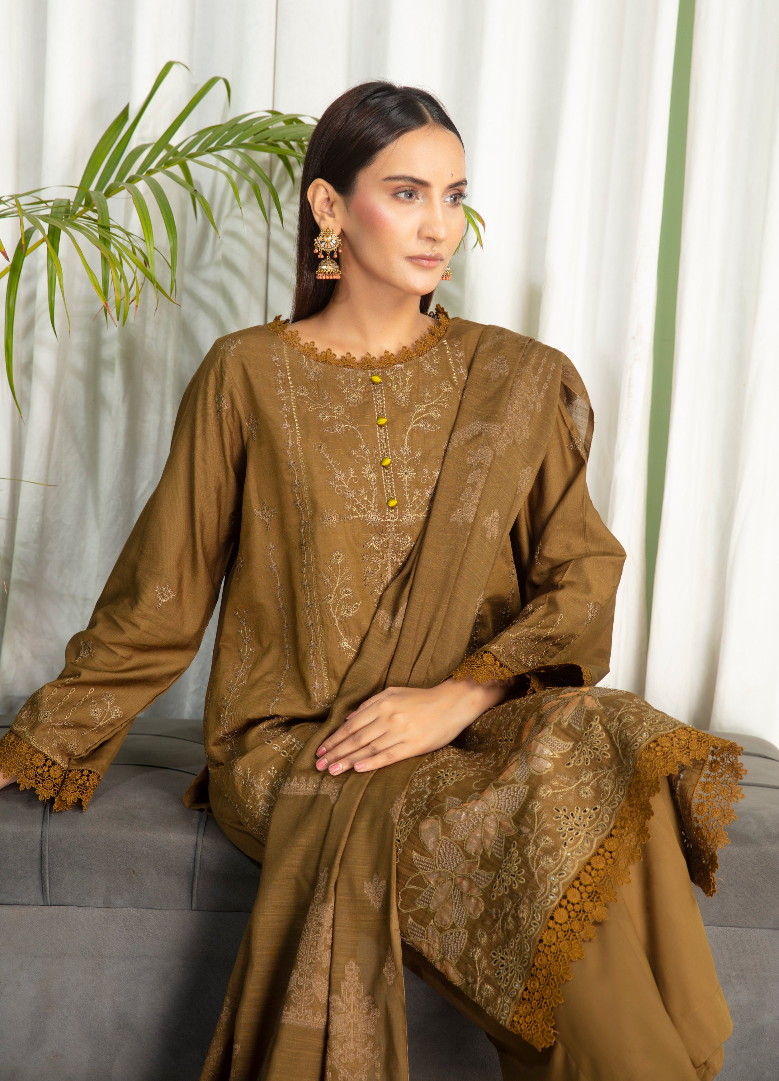 SASSI Viscose EMB Shirt & Dupatta Vol-2417