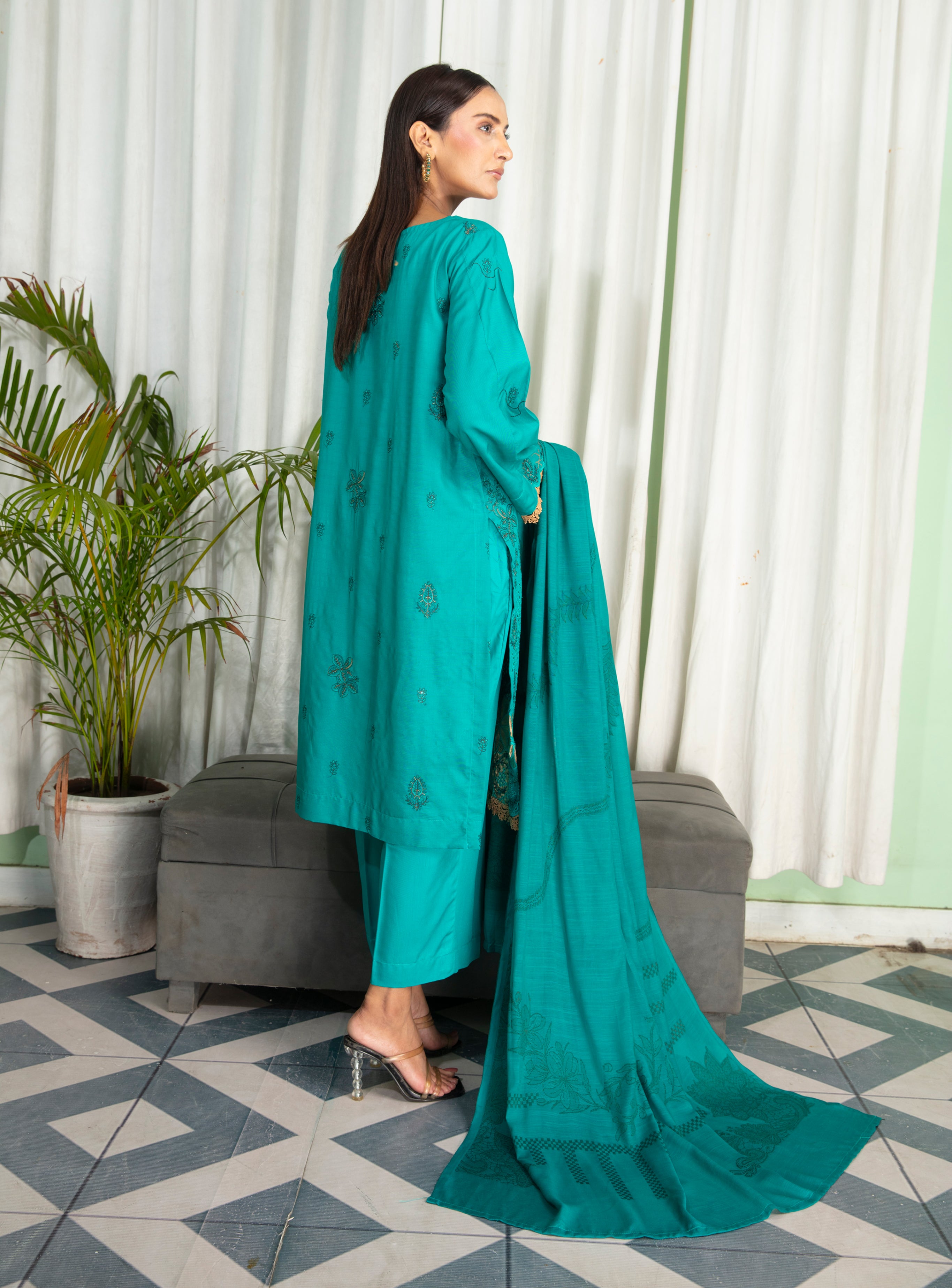 SASSI Viscose EMB Shirt & Dupatta Vol-2417
