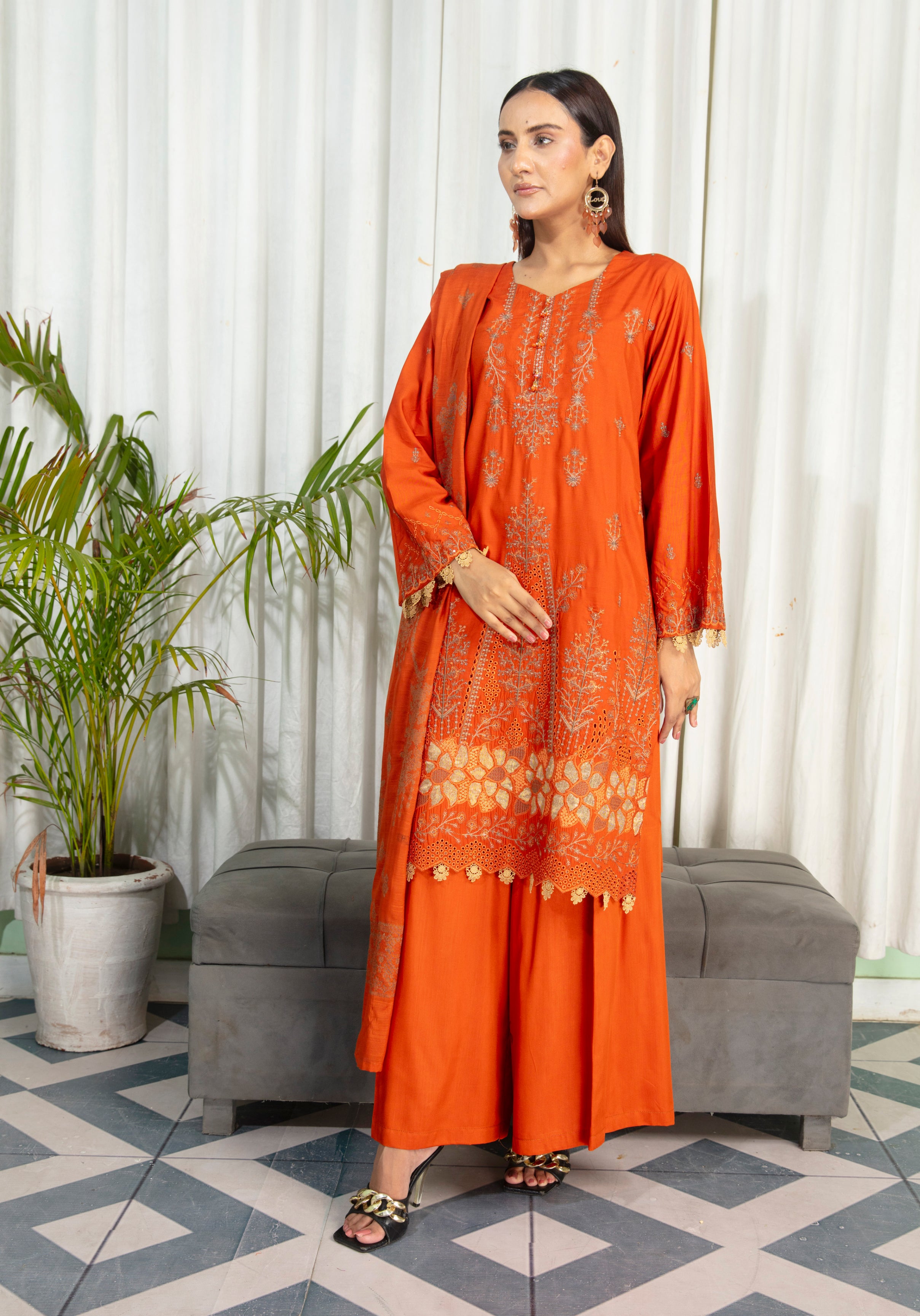 SASSI Viscose EMB Shirt & Dupatta Vol-2417