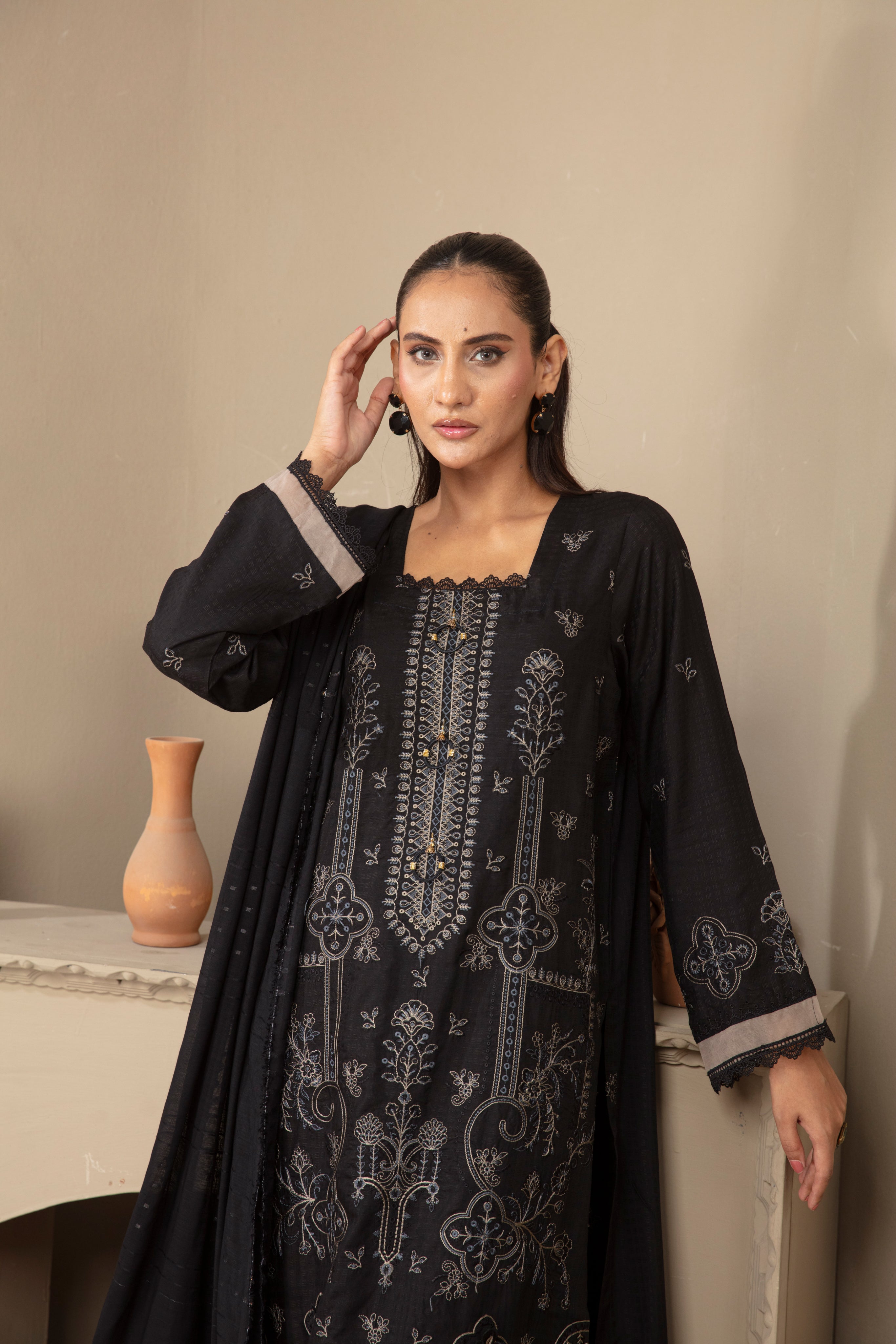 SASSI Viscose EMB Shirt & Dupatta Vol-2404