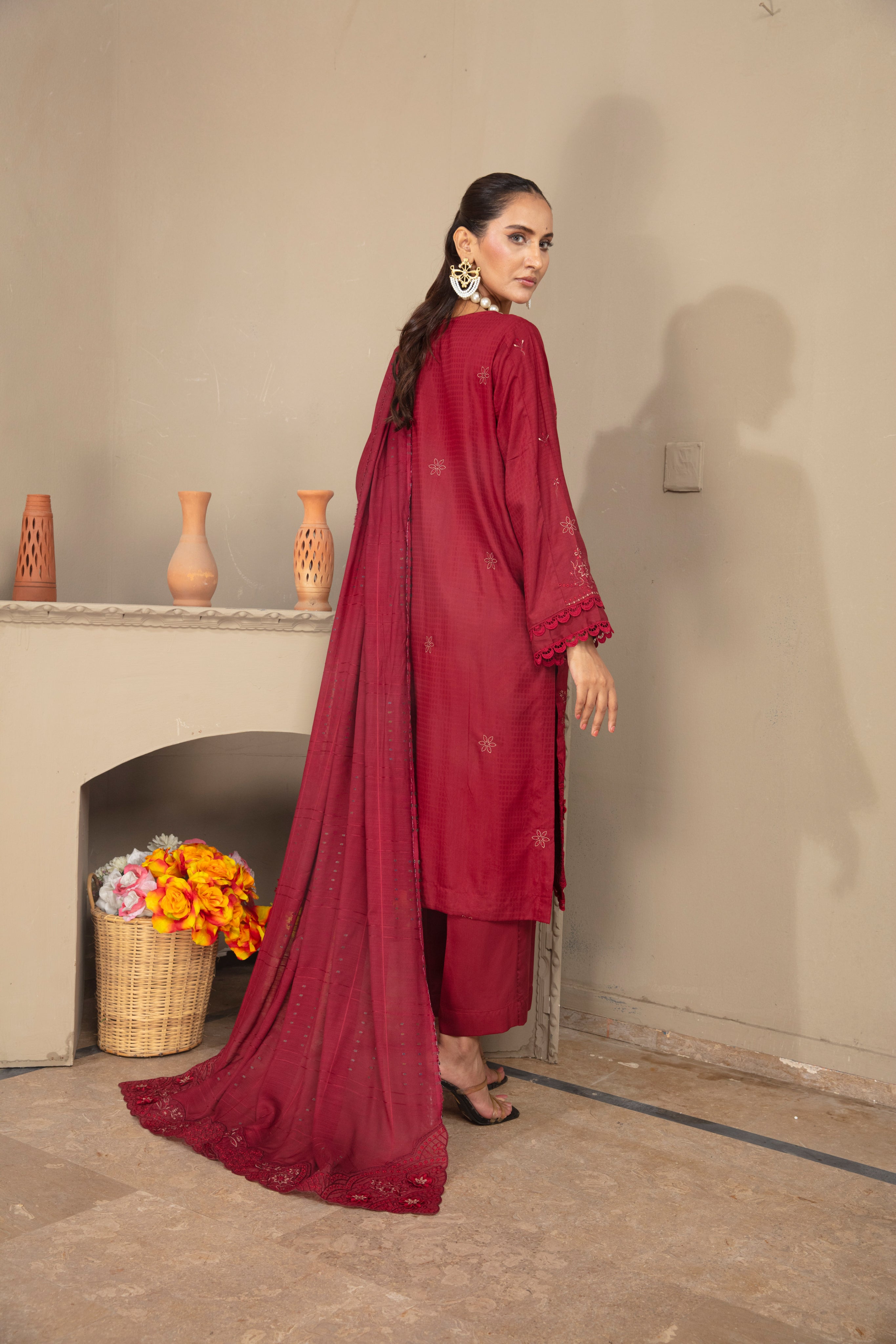 SASSI Viscose EMB Shirt & Dupatta Vol-2404