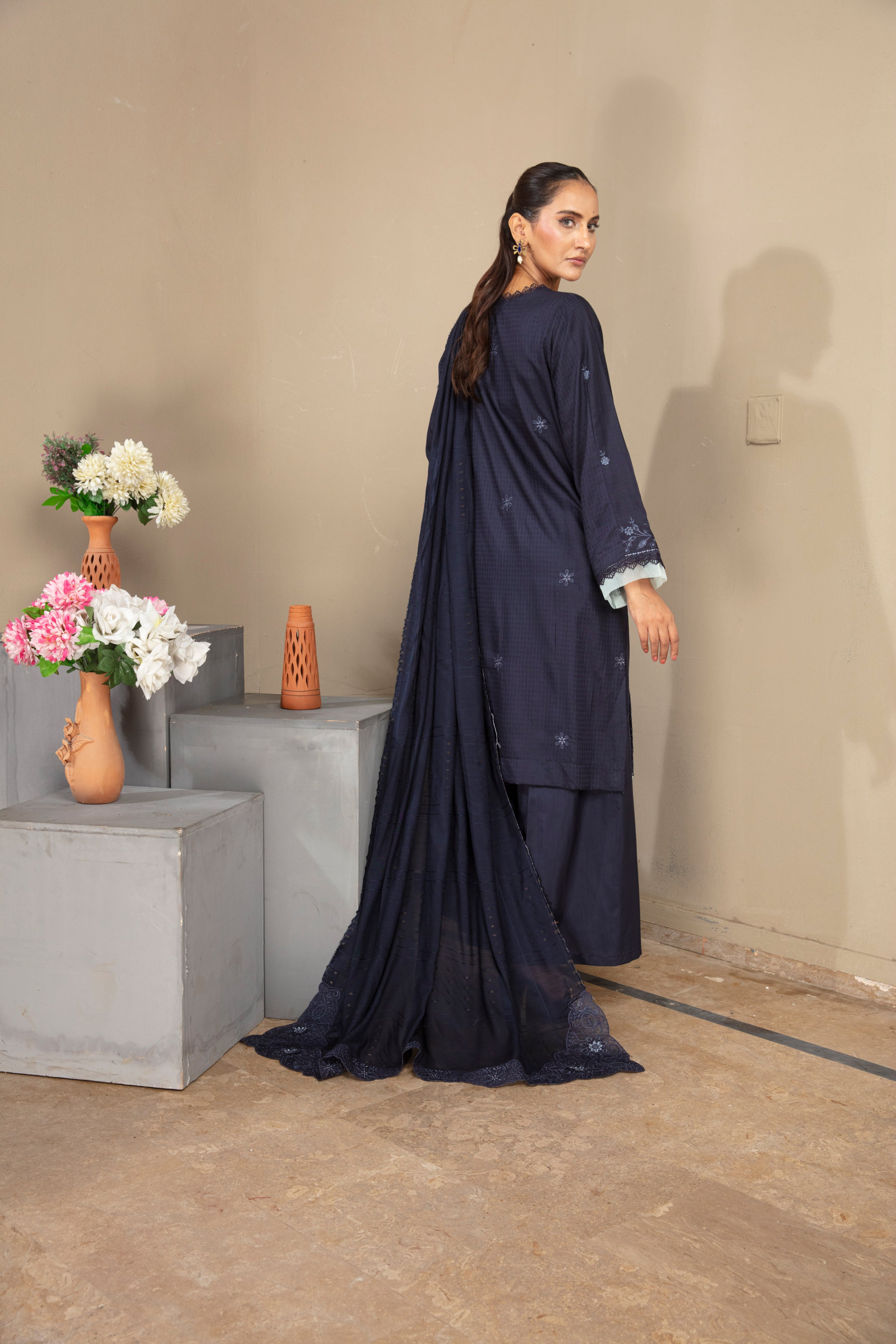 SASSI Viscose EMB Shirt & Dupatta Vol-2404