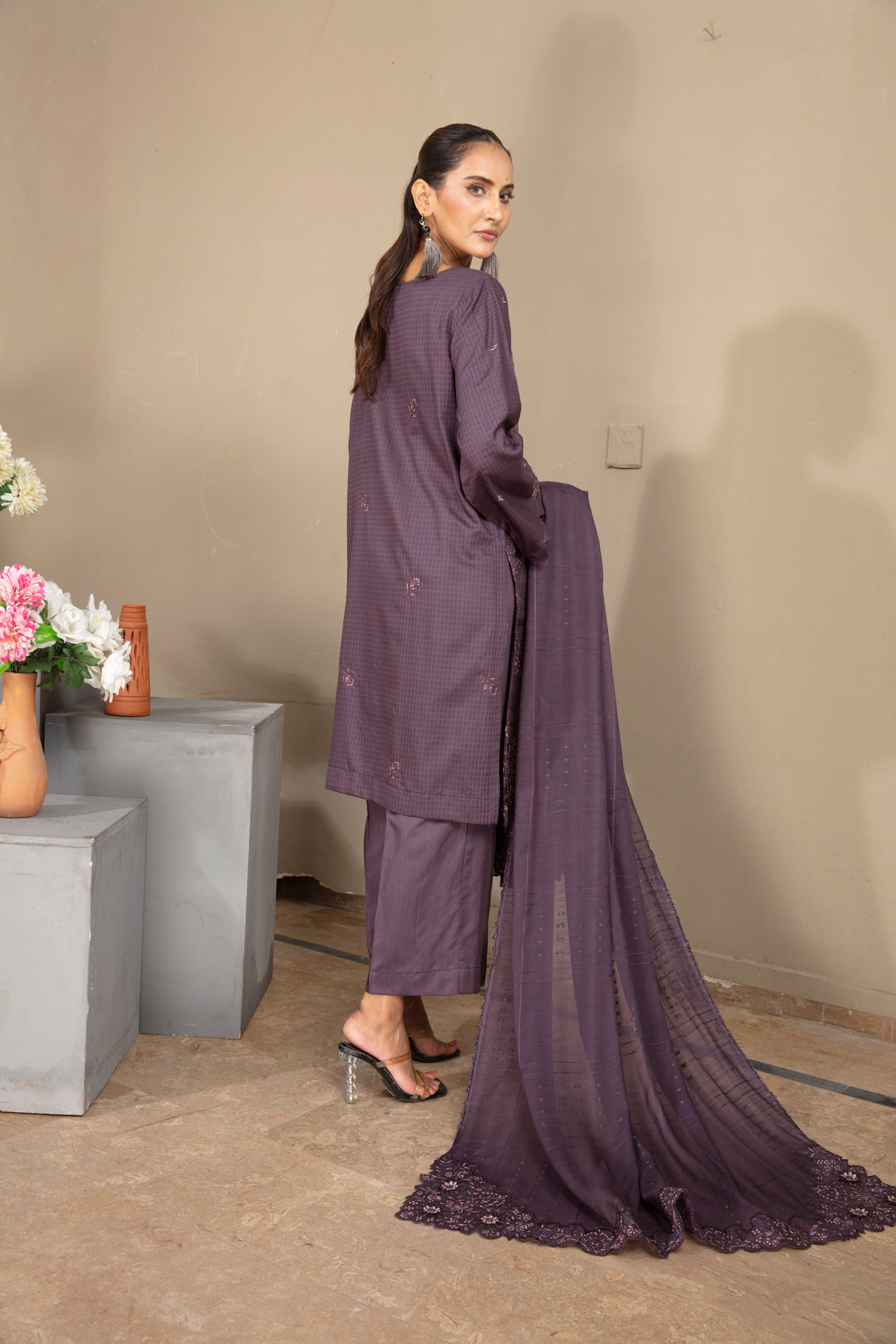 SASSI Viscose EMB Shirt & Dupatta Vol-2404