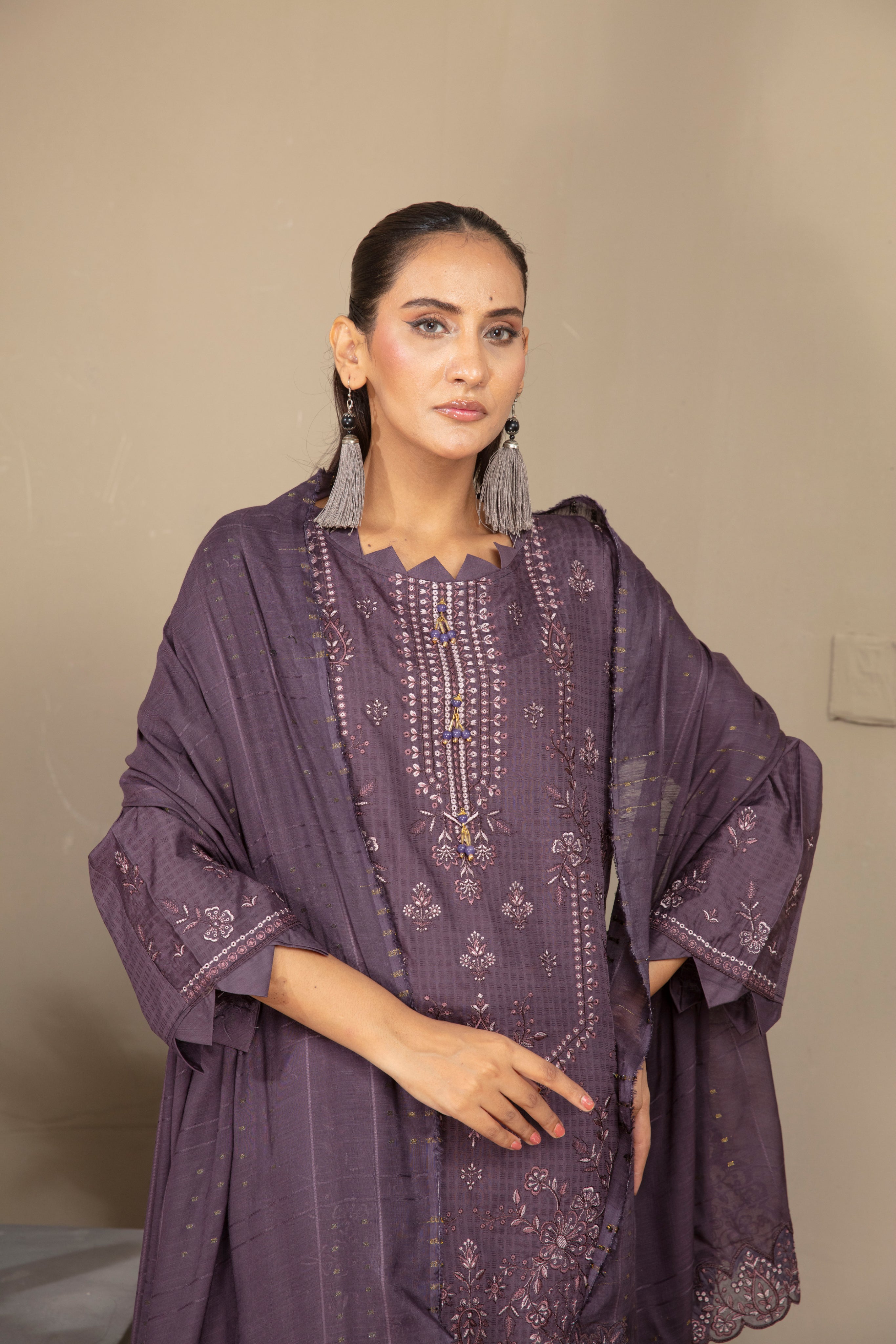 SASSI Viscose EMB Shirt & Dupatta Vol-2404