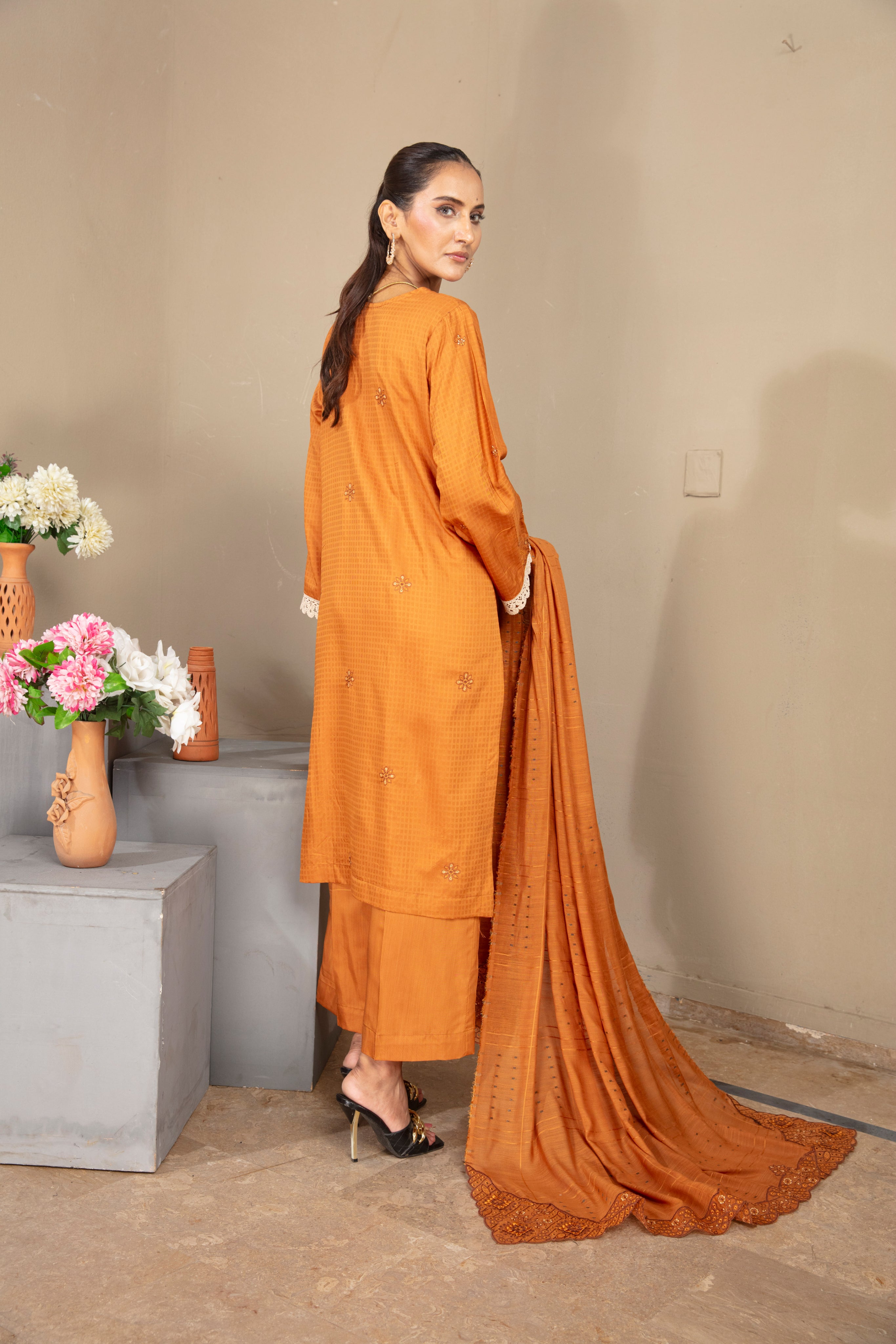 SASSI Viscose EMB Shirt & Dupatta Vol-2404