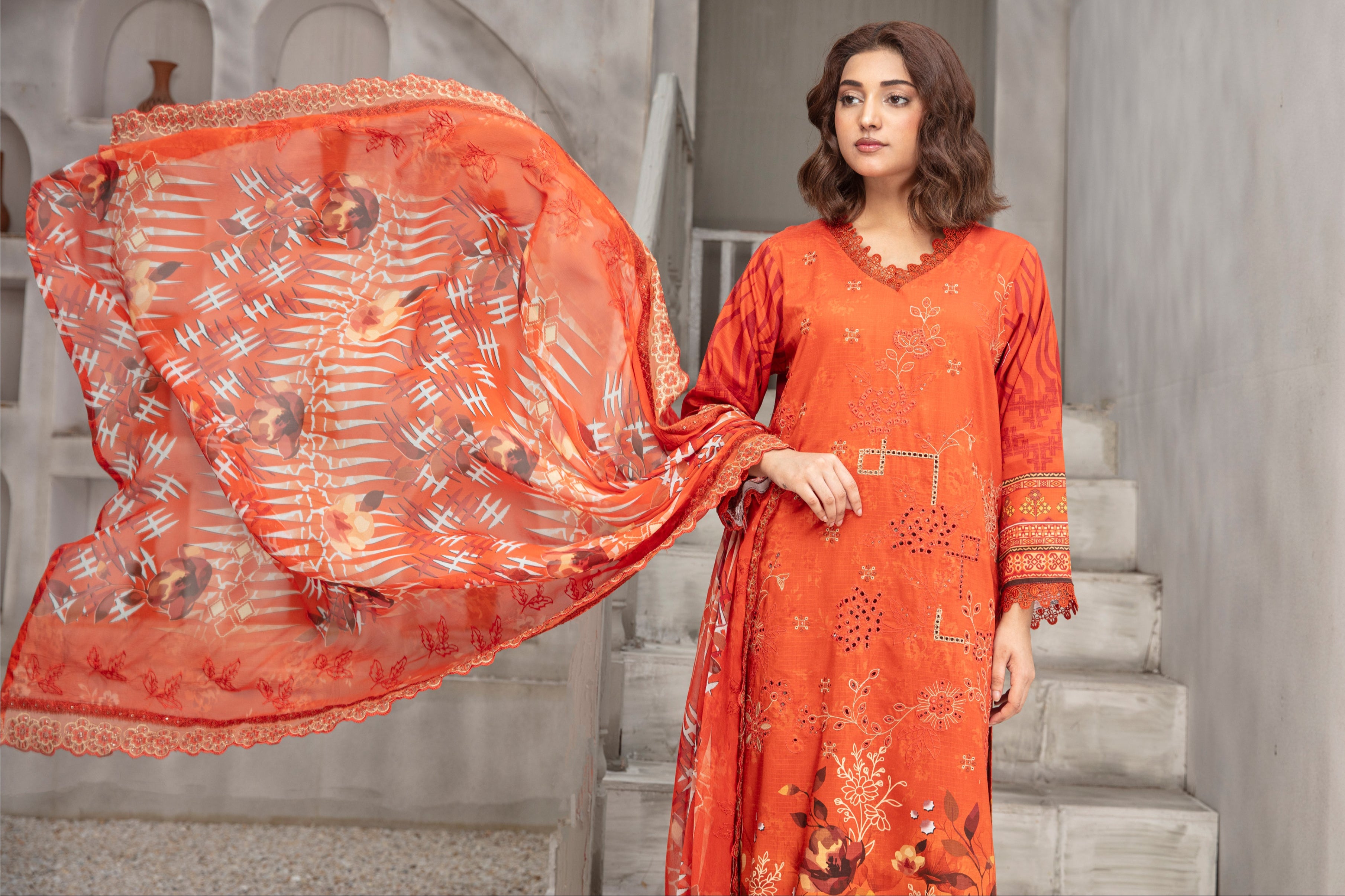SASSI Viscose EMB Shirt & Dupatta Vol-2456