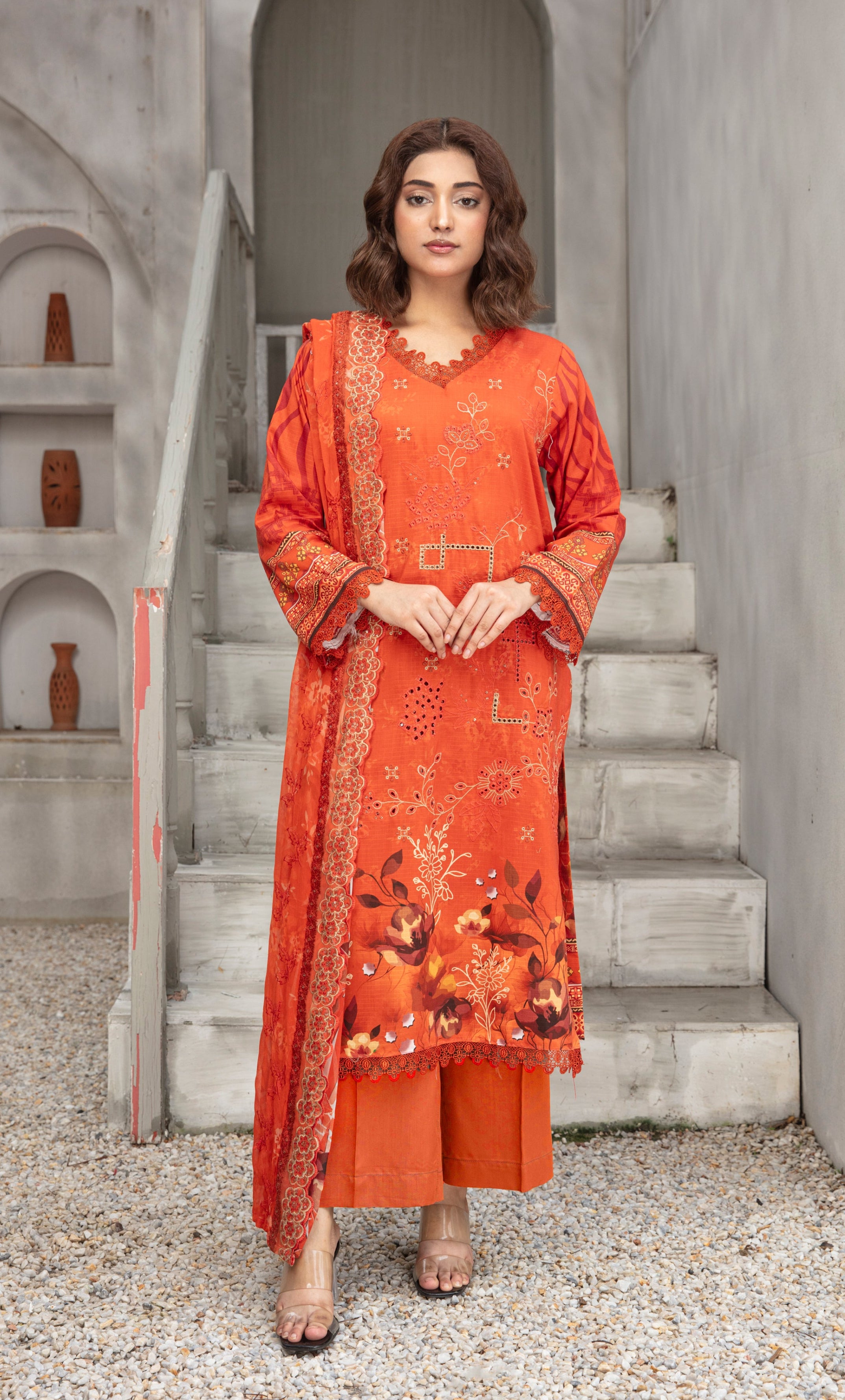 SASSI Viscose EMB Shirt & Dupatta Vol-2456
