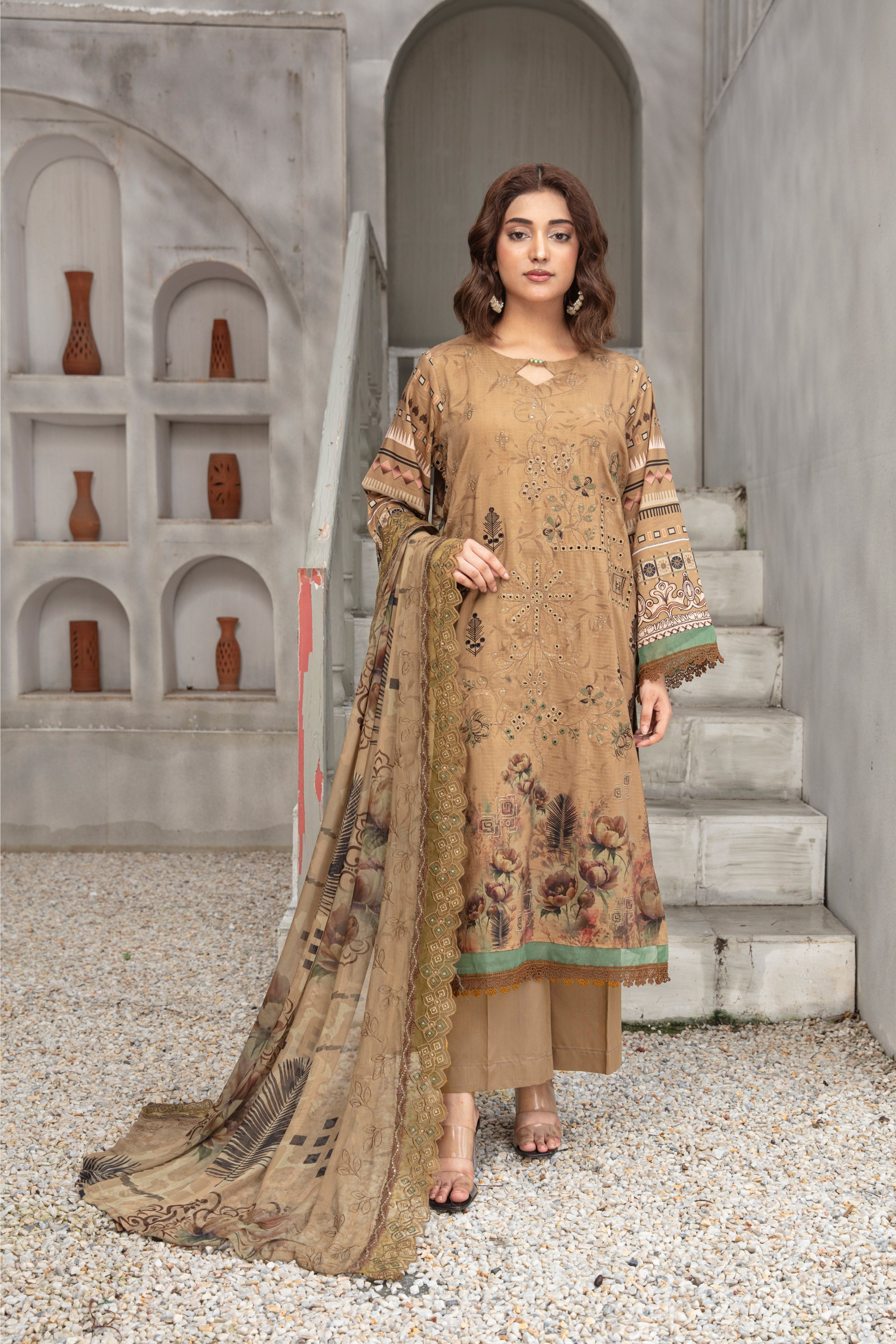 SASSI Viscose EMB Shirt & Dupatta Vol-2456