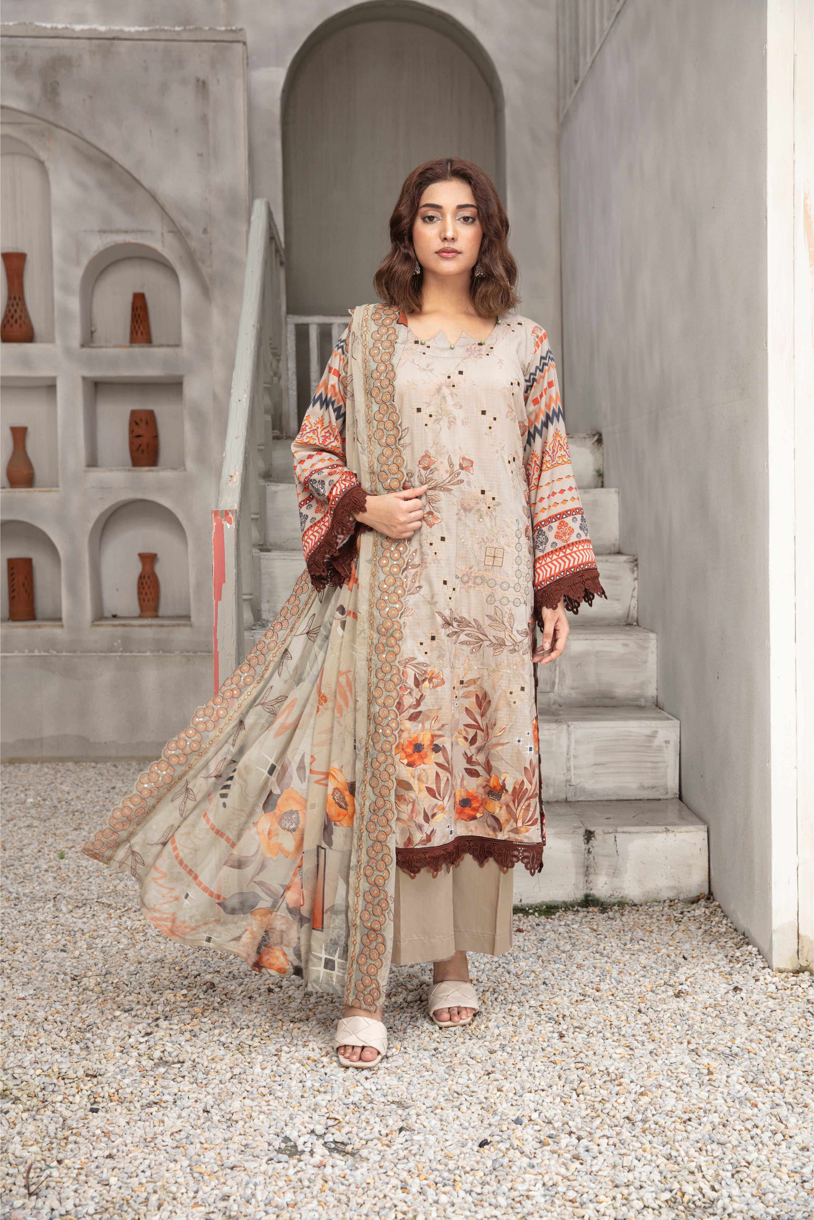 SASSI Viscose EMB Shirt & Dupatta Vol-2456