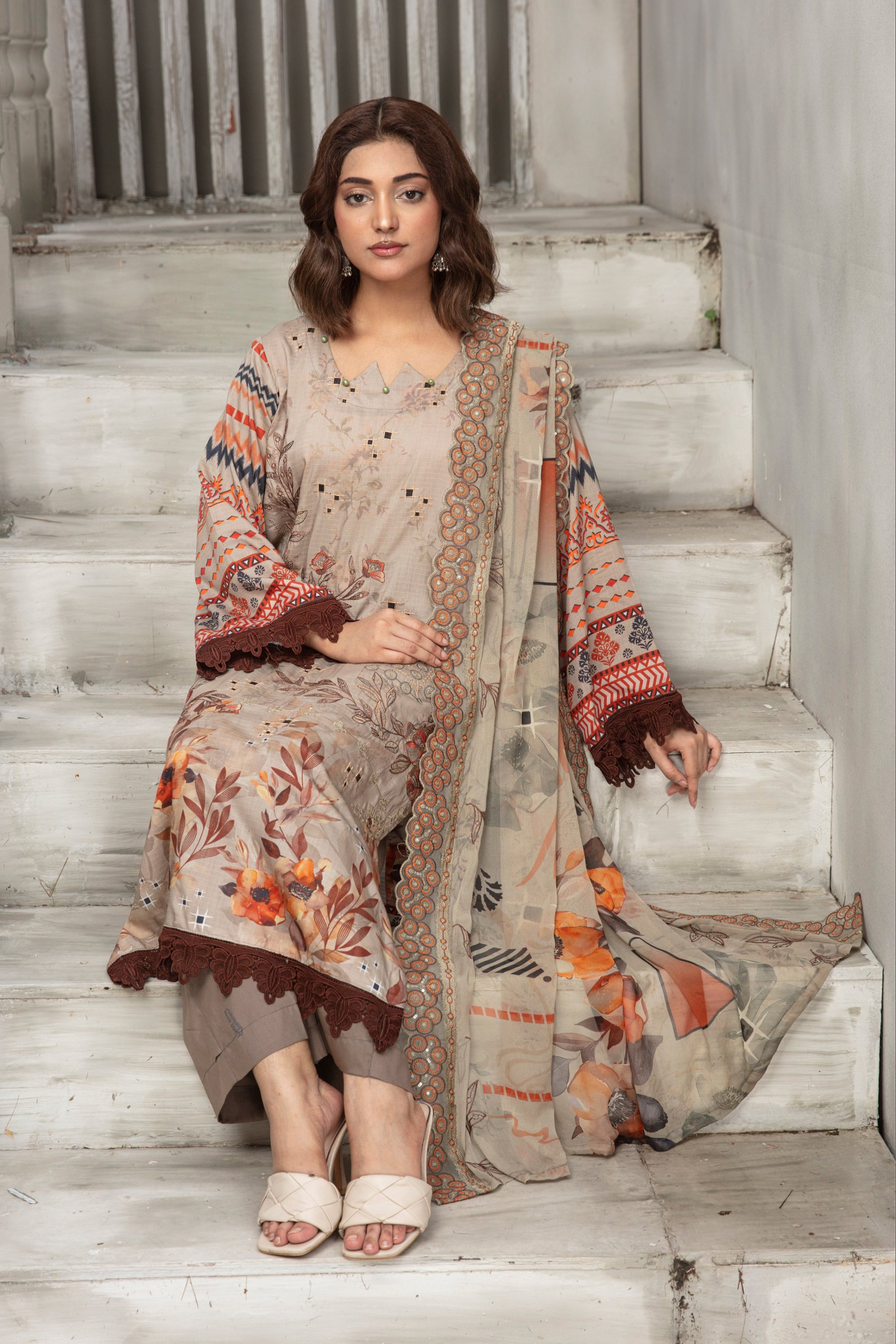SASSI Viscose EMB Shirt & Dupatta Vol-2456