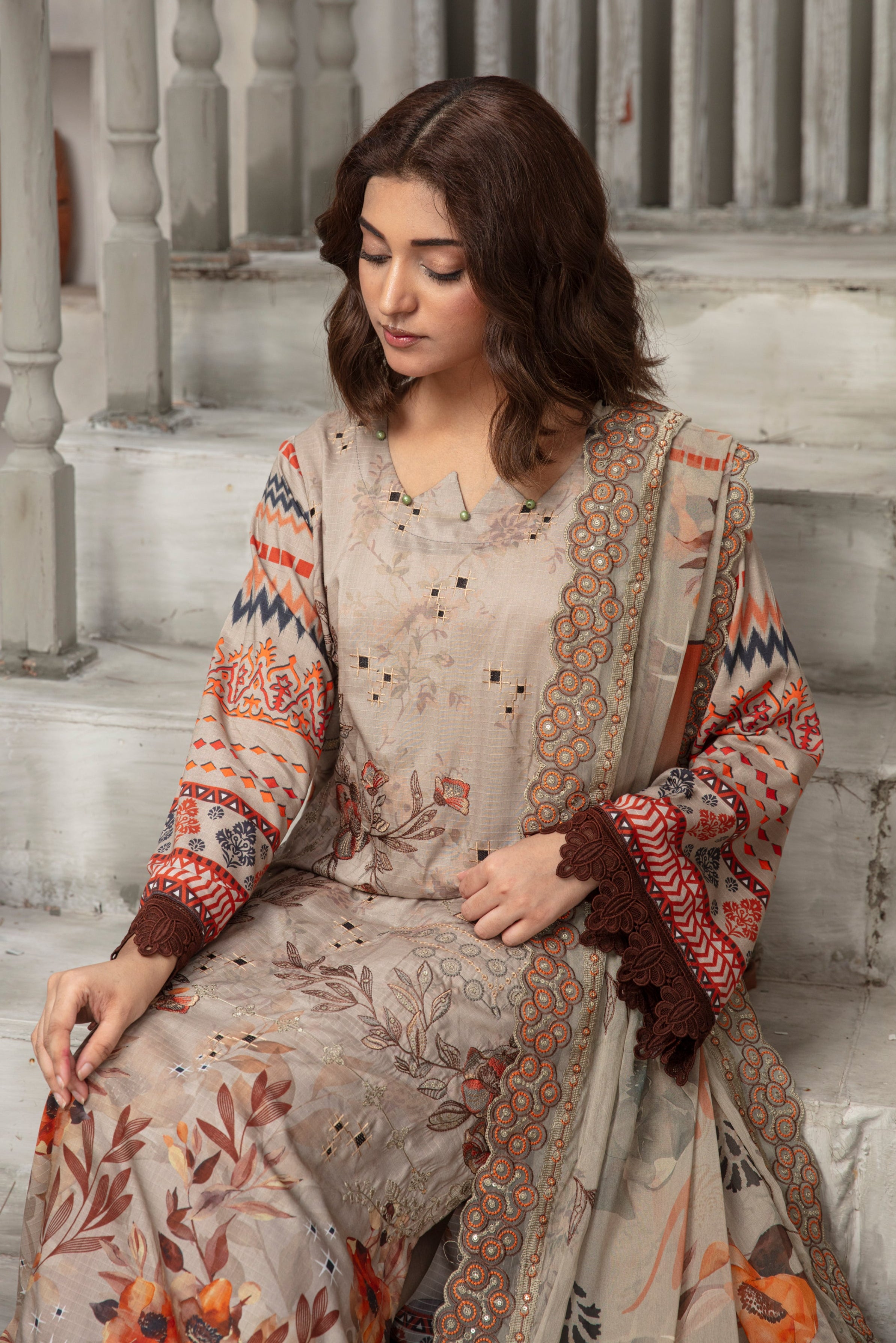 SASSI Viscose EMB Shirt & Dupatta Vol-2456