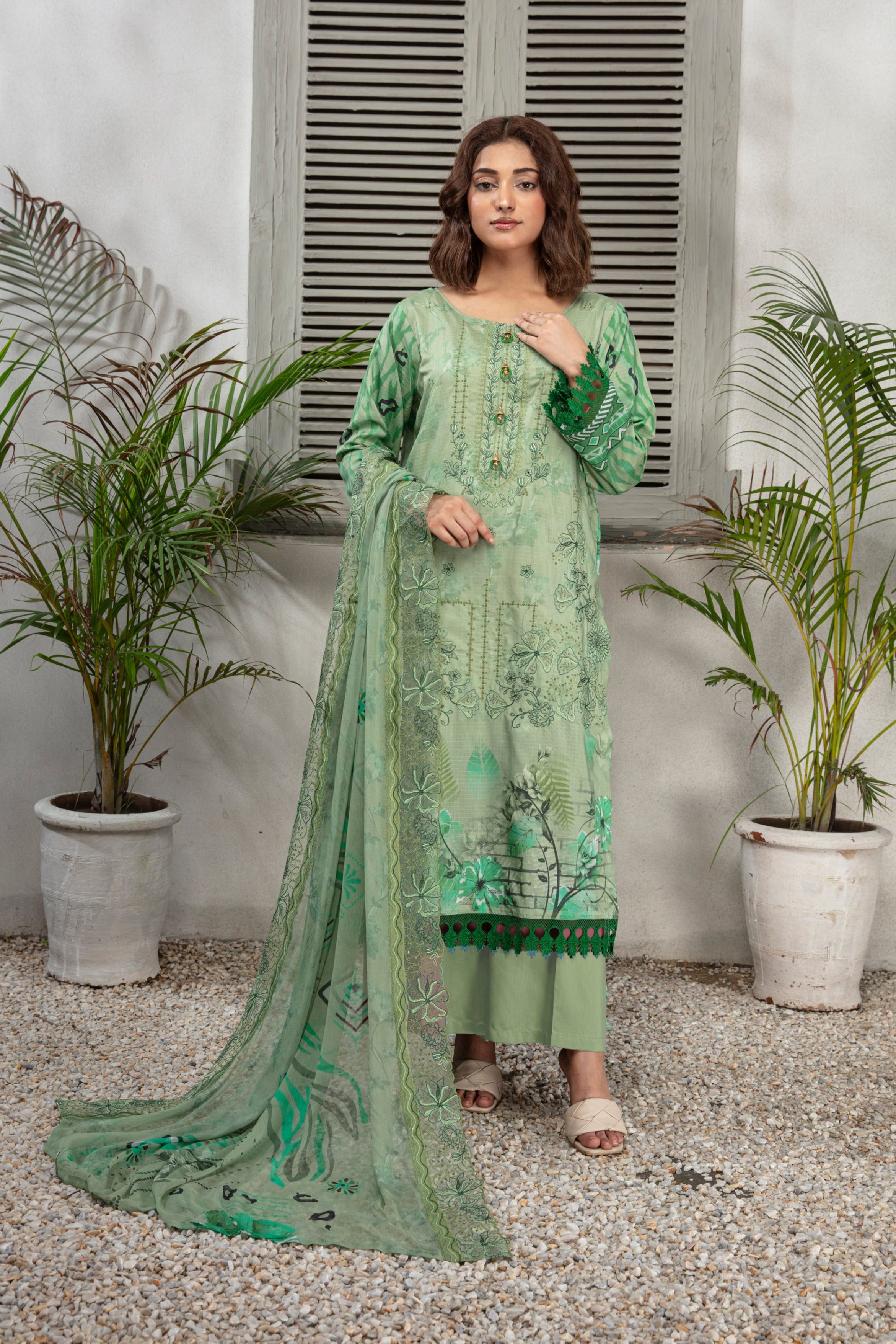 SASSI Viscose EMB Shirt & Dupatta Vol-2456