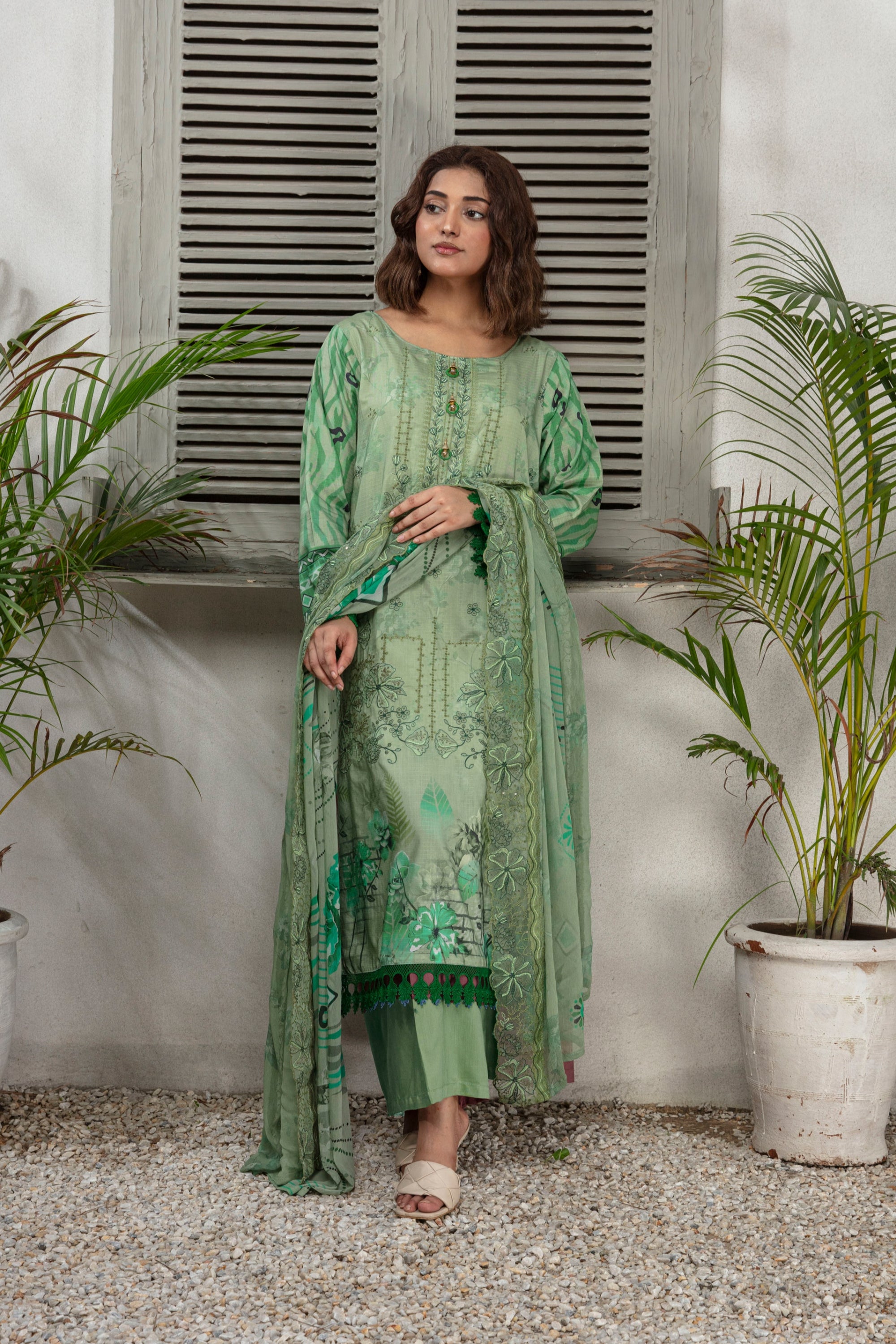 SASSI Viscose EMB Shirt & Dupatta Vol-2456