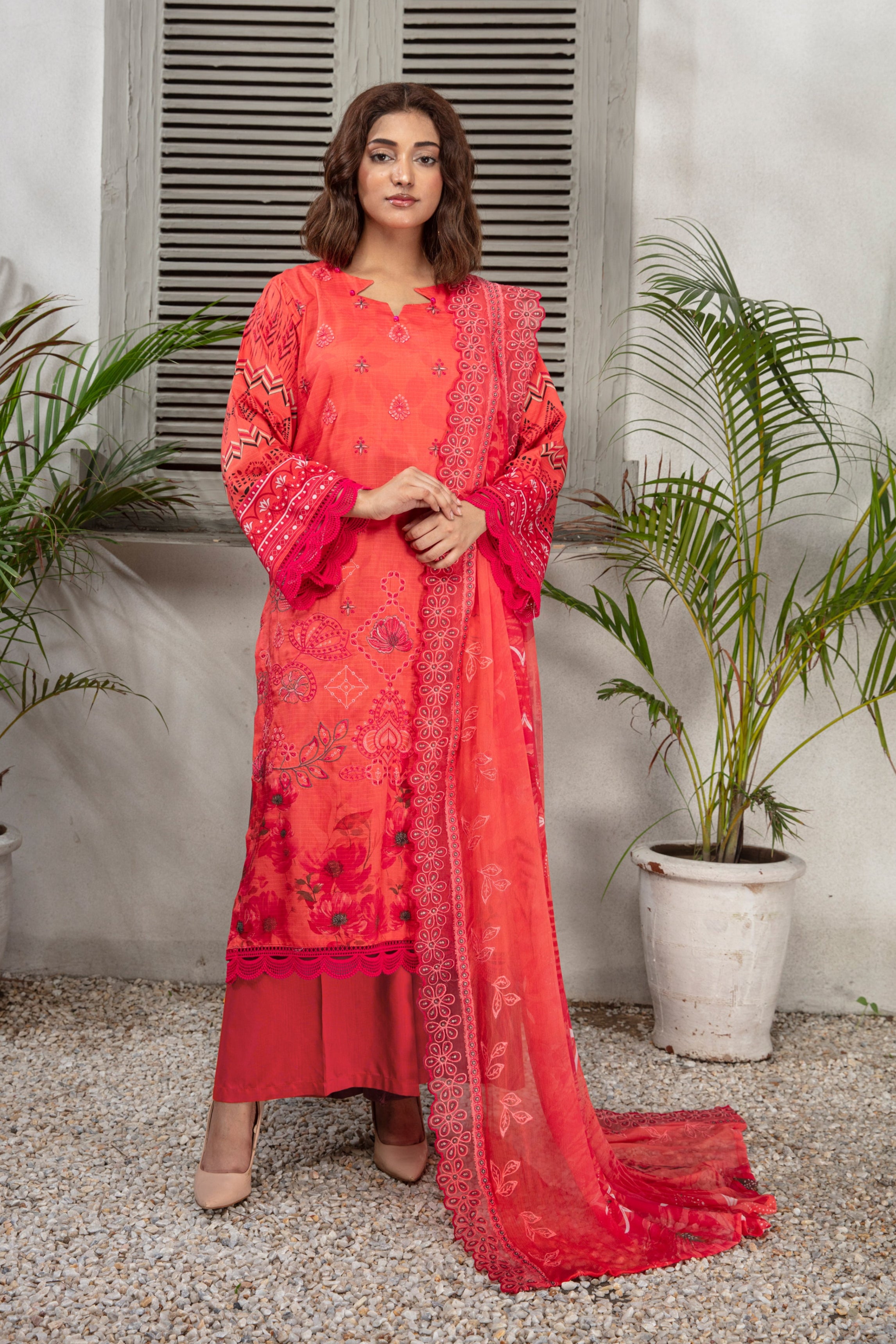 SASSI Viscose EMB Shirt & Dupatta Vol-2456