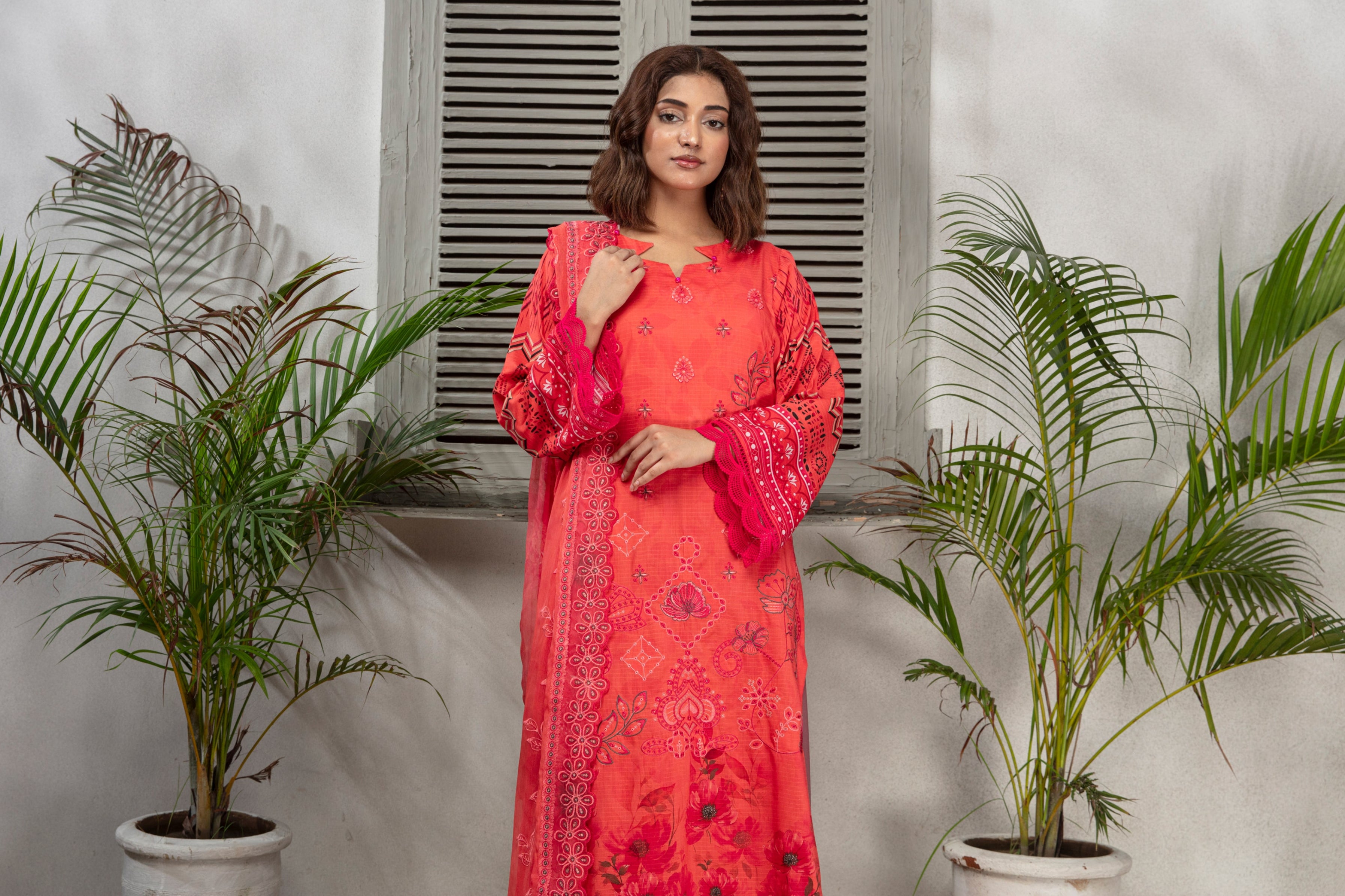 SASSI Viscose EMB Shirt & Dupatta Vol-2456