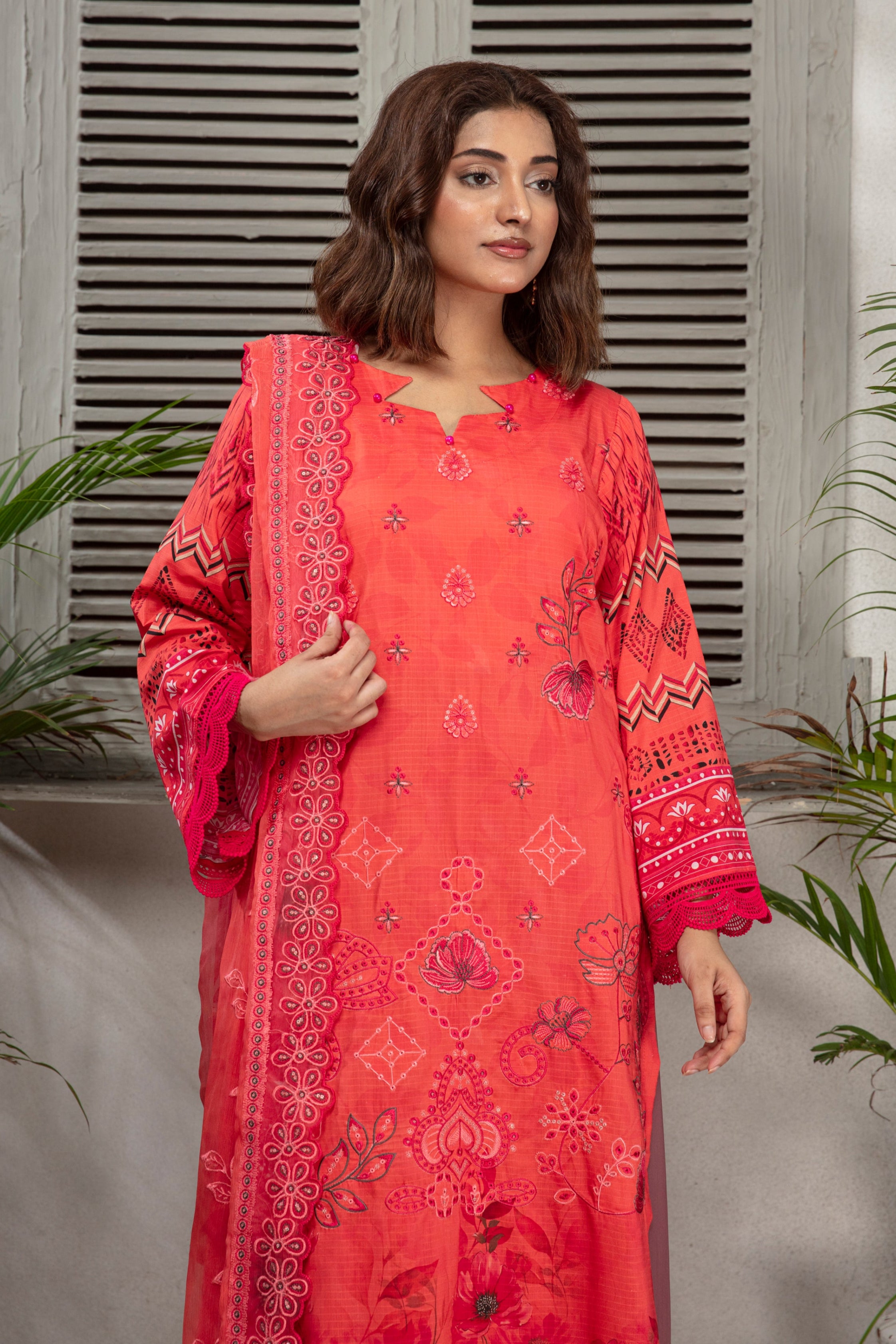 SASSI Viscose EMB Shirt & Dupatta Vol-2456
