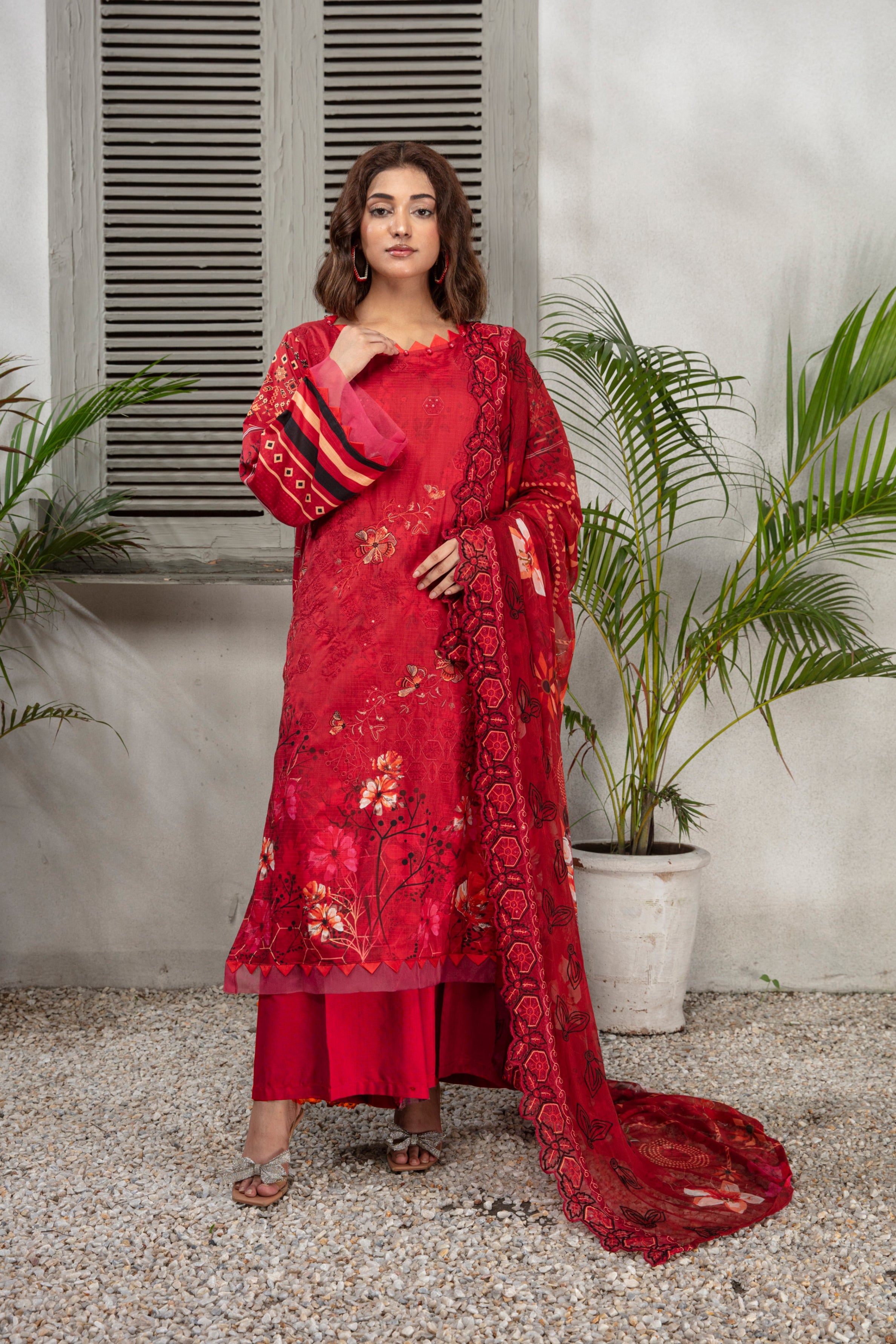 SASSI Viscose EMB Shirt & Dupatta Vol-2456